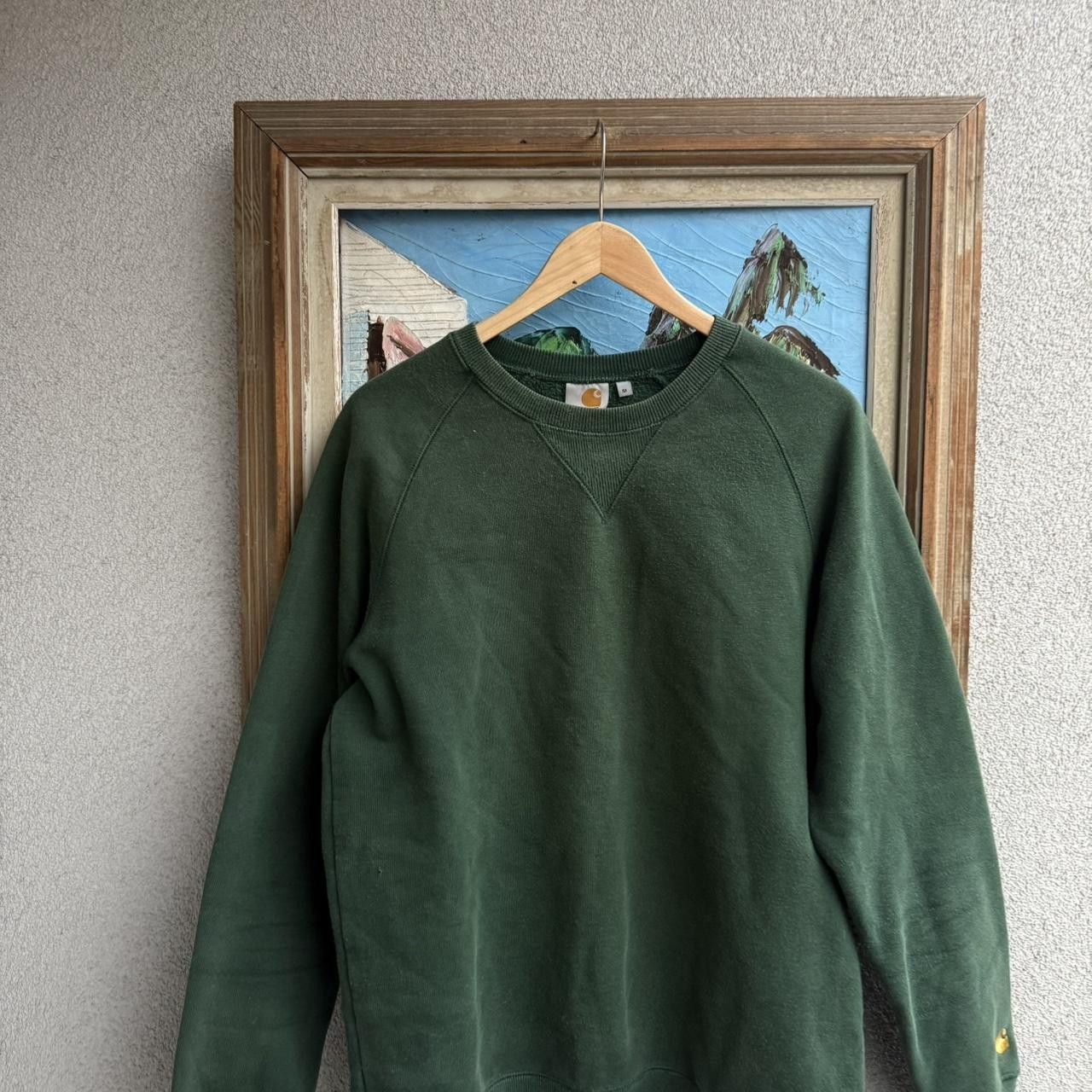 Carhartt Carhartt Heavy Sweatshirt Crewneck Dark Green Workwear Size US M / EU 48-50 / 2 - 2 Thumbnail
