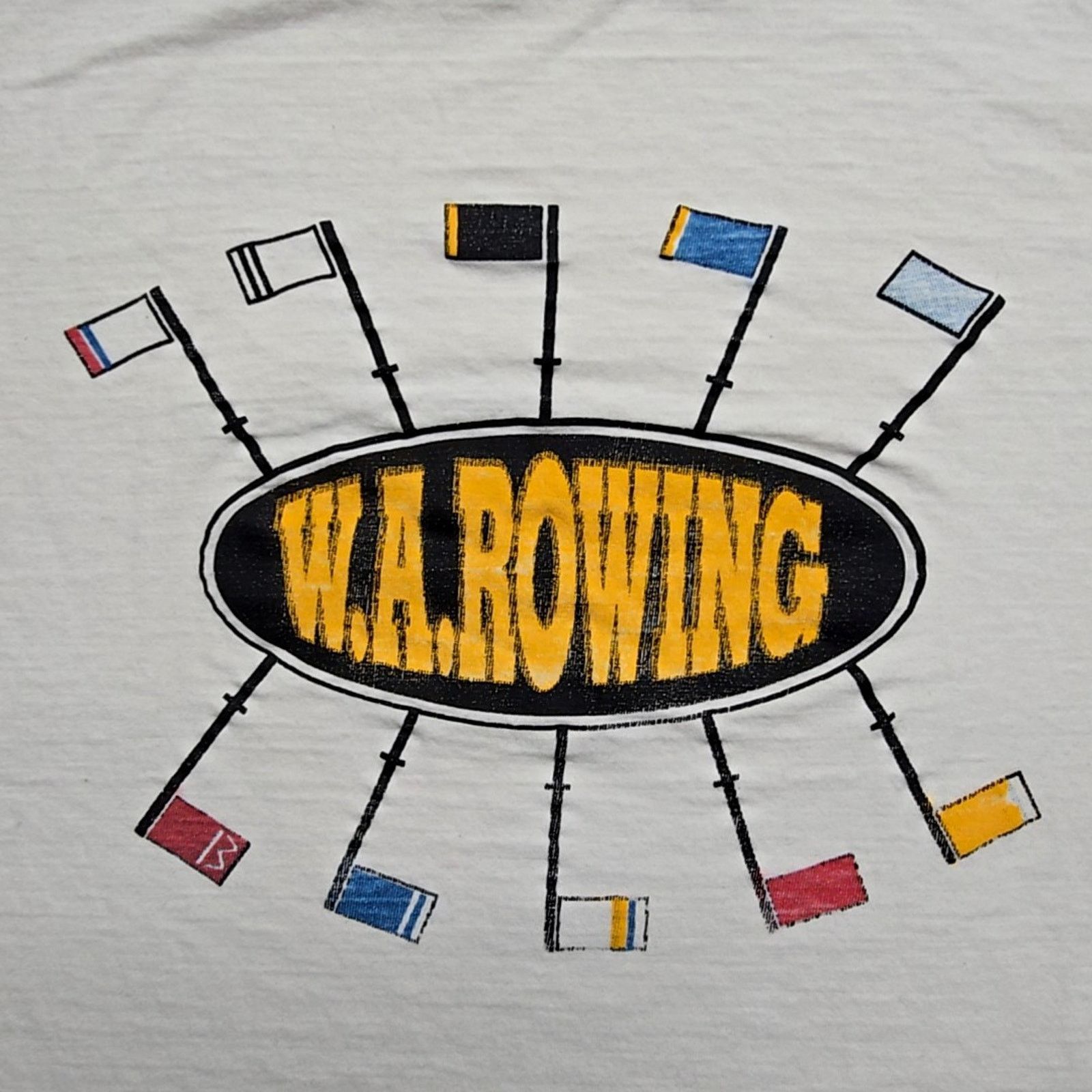 Vintage Vintage WA Rowing Shirt State Champs Australian White L Tee Size US L / EU 52-54 / 3 - 2 Thumbnail