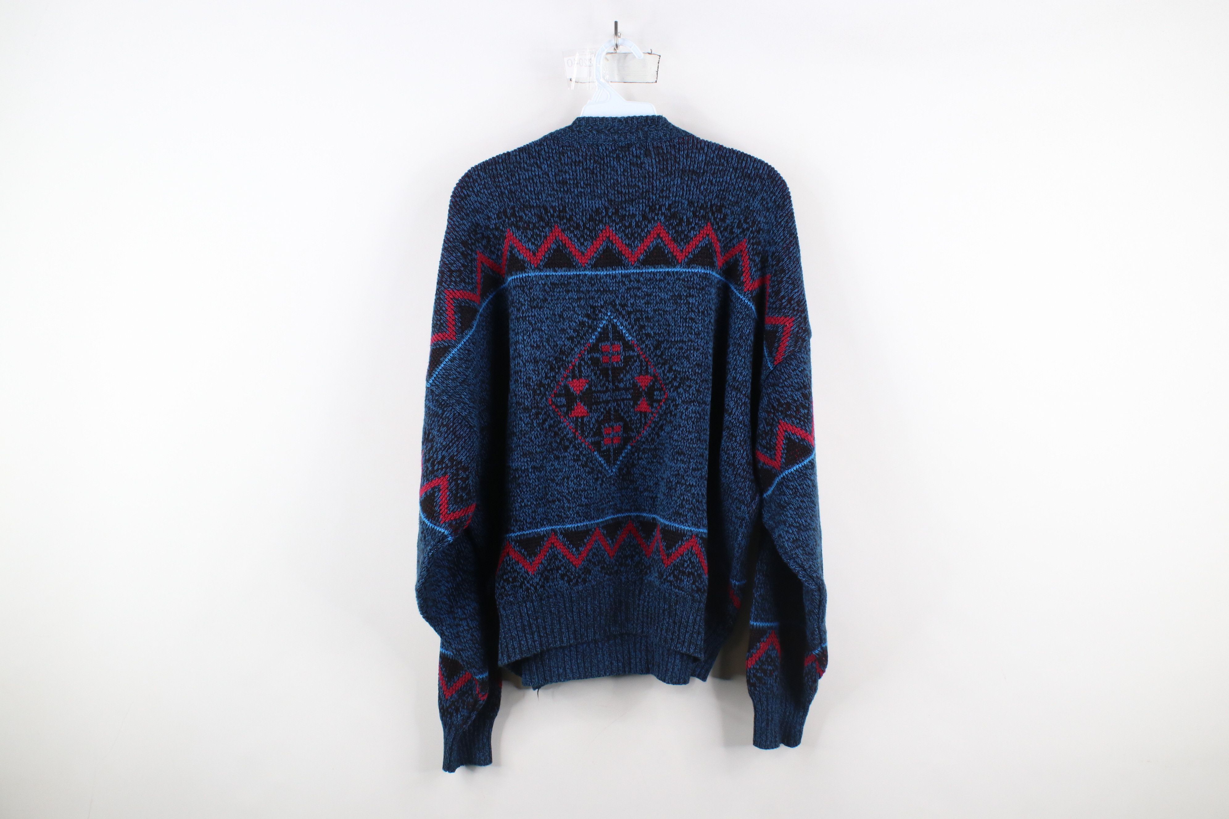 Vintage Vintage 90s Streetwear Southwestern Knit Crewneck Sweater Size XL / US 12-14 / IT 48-50 - 7 Thumbnail