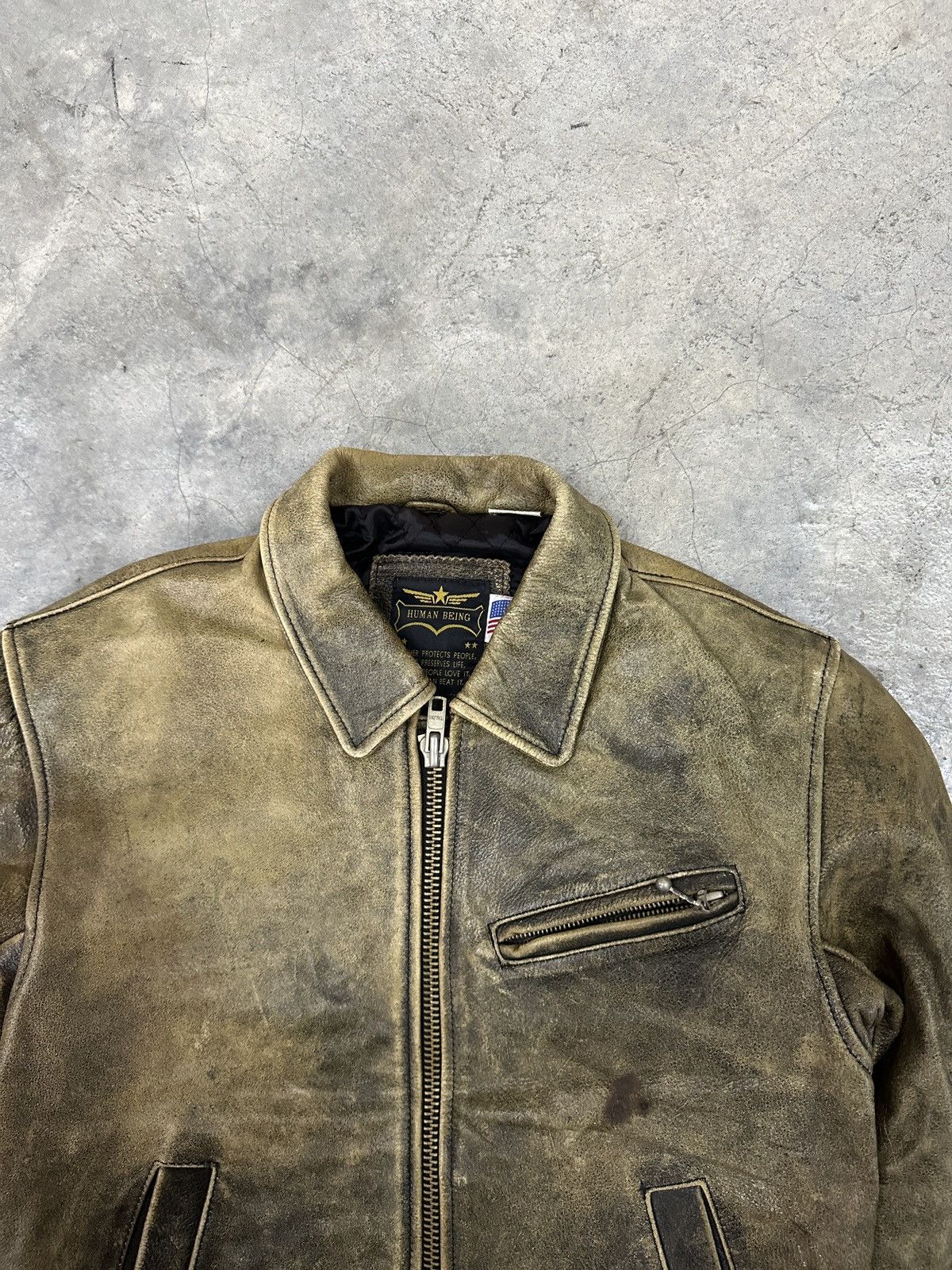 I Am Not A Human Being × Vintage Vintage Human Being Leather Jacket Size US M / EU 48-50 / 2 - 3 Thumbnail