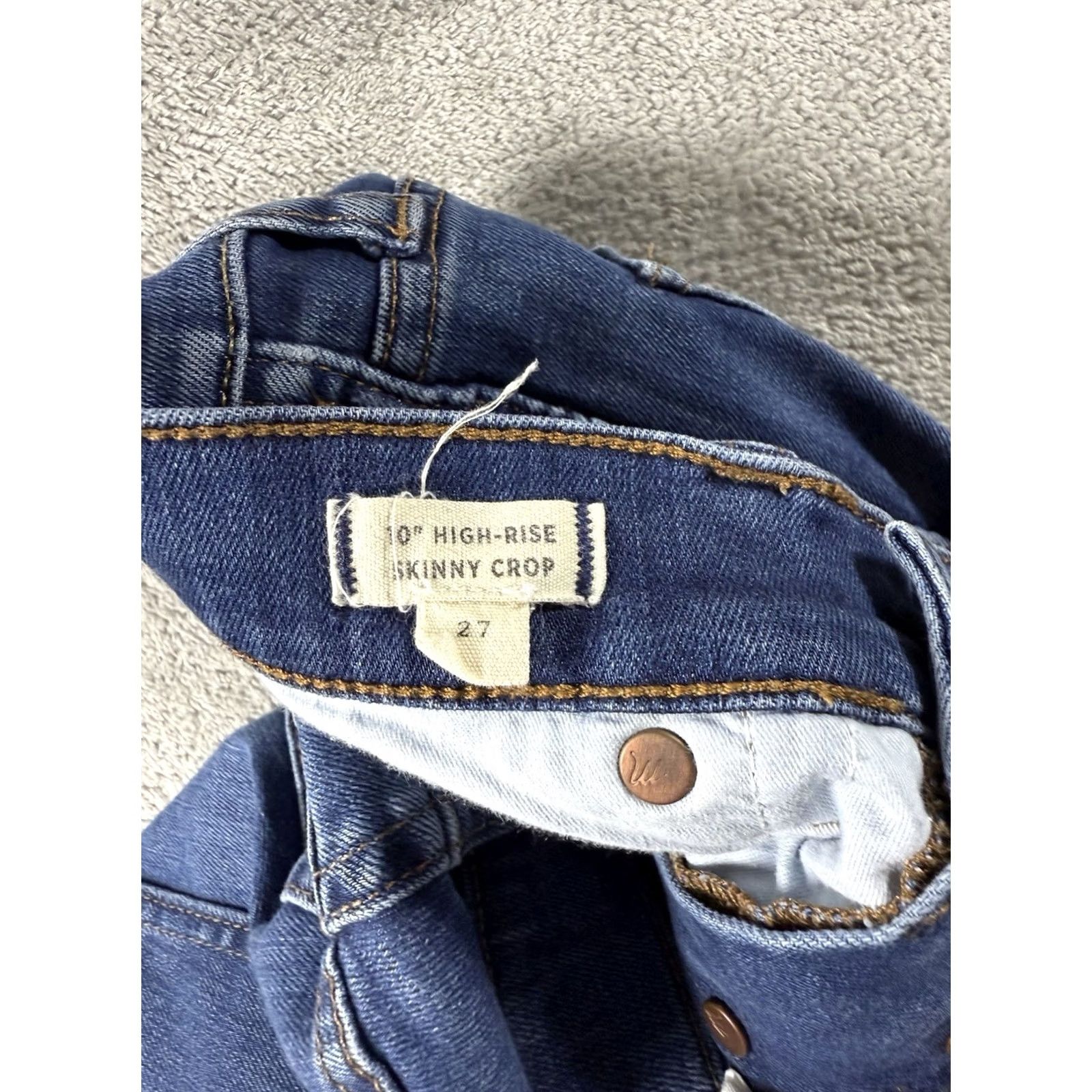 Madewell Madewell Skinny Crop Jeans Size 27 Casual Classic Ankle Mom Core Buttonfly Academia Size ONE SIZE - 4 Thumbnail