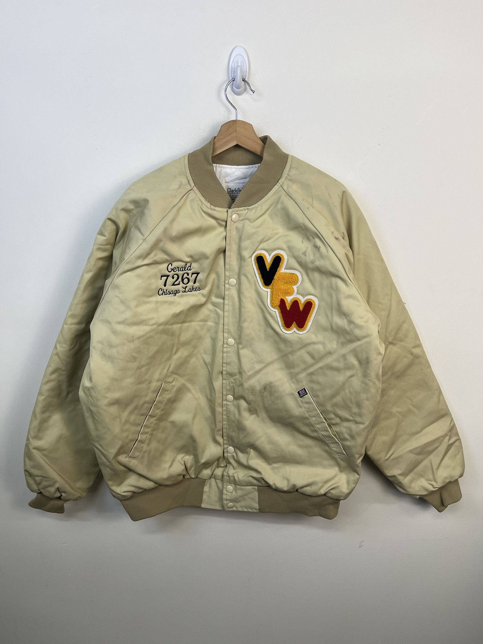 Vintage Vintage VFW Jacket 1990s VFW Quilted Bomber Jacket Size XL Size US XL / EU 56 / 4 - 1 Thumbnail