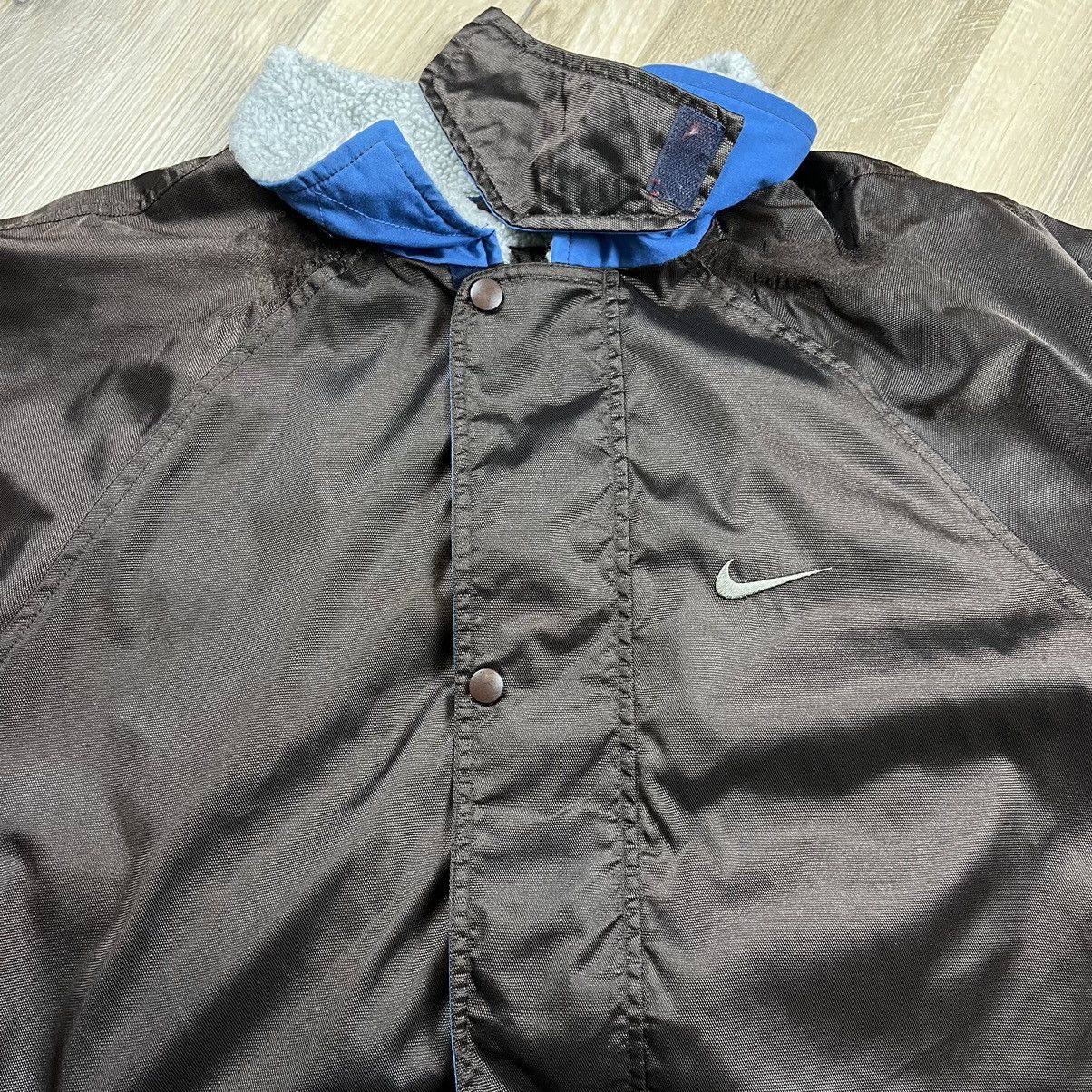 Nike × Vintage Nike Big Swoosh Sherpa Lined Parka Trench Jacket Coat Men’s Size US L / EU 52-54 / 3 - 4 Thumbnail