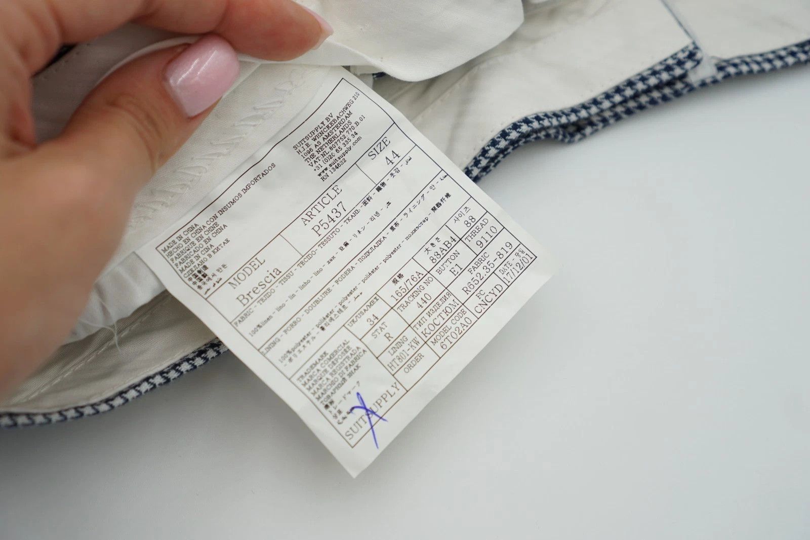 Suitsupply Men Suitsupply Pants Blue 100% Linen Size EU44 UK/US34 Size 34R - 4 Thumbnail