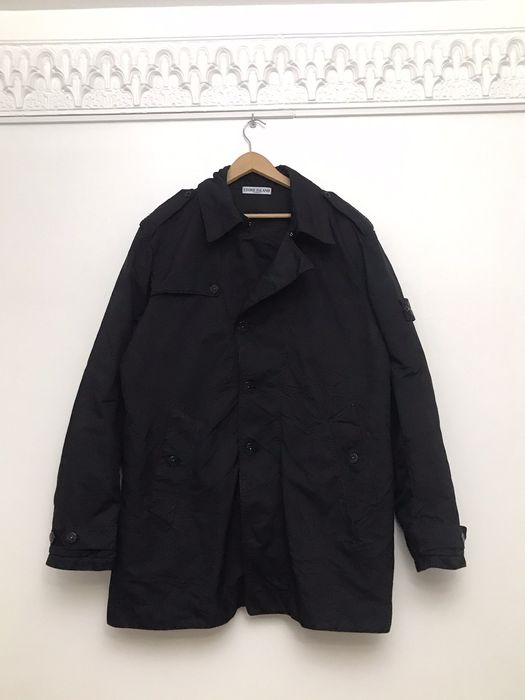 Stone Island Stone Island AW09 asymmetrical black coat | Grailed