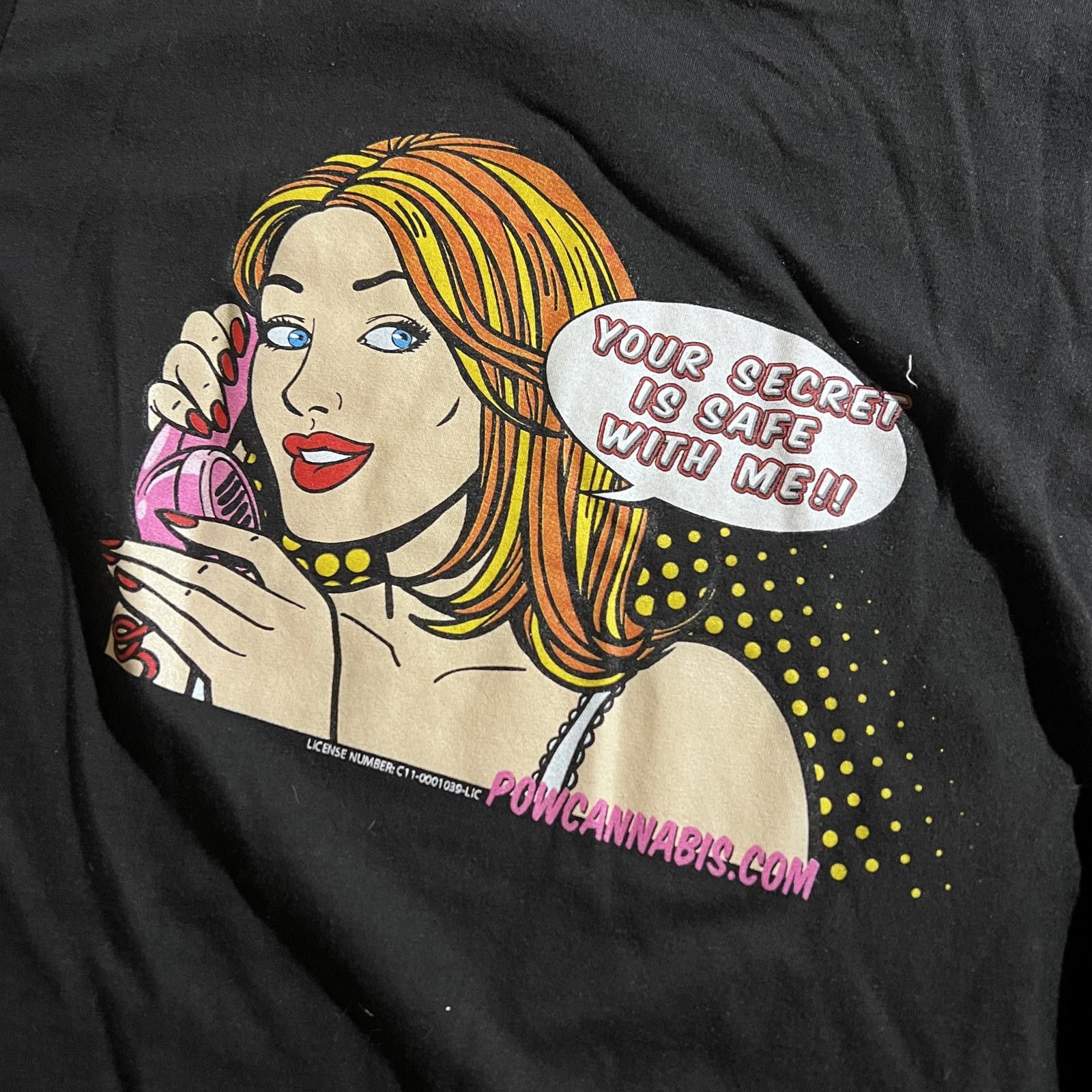 NASCAR Cali Dispensary "Secret" Tee Shirt Black Size US L / EU 52-54 / 3 - 6 Thumbnail
