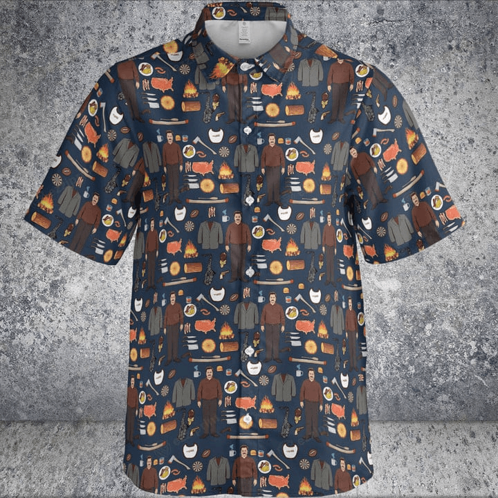 Designer × The Unbranded Brand Ron Swanson Parks and Recreation Button Down Shirt Size US M / EU 48-50 / 2 - 2 Thumbnail
