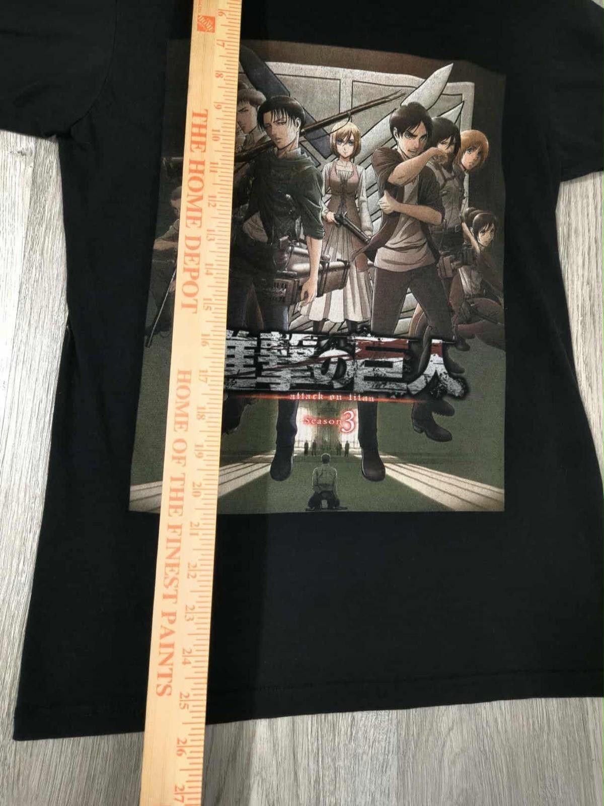 Ripple Junction Anime Attack on Titans T-Shirt Black Graphic Season 3 #6 Size US S / EU 44-46 / 1 - 3 Thumbnail