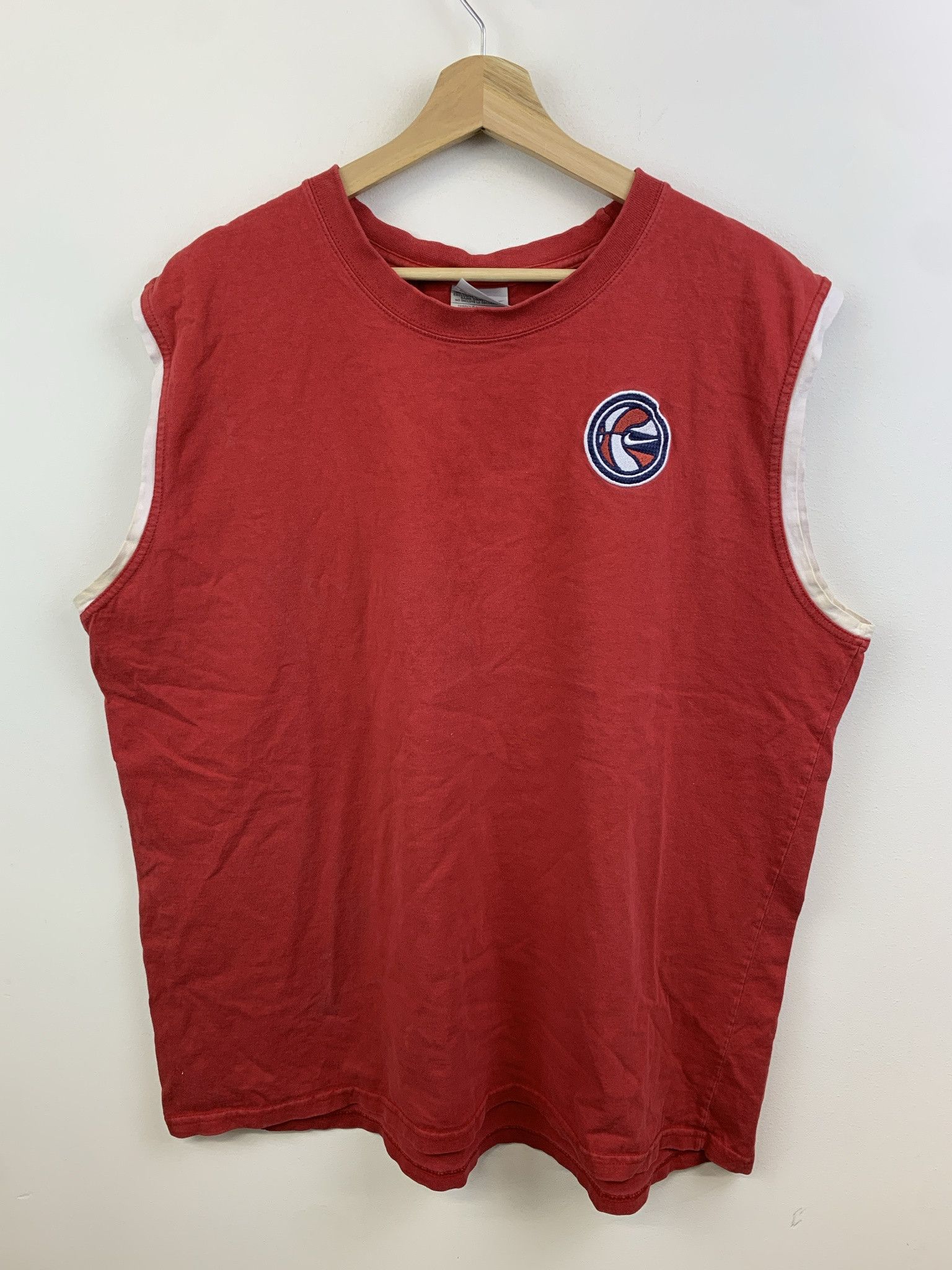 Nike Vintage 1990s Nike Basketball Tank Top Sleeveless Tee Size XL Size US XL / EU 56 / 4 - 1 Thumbnail