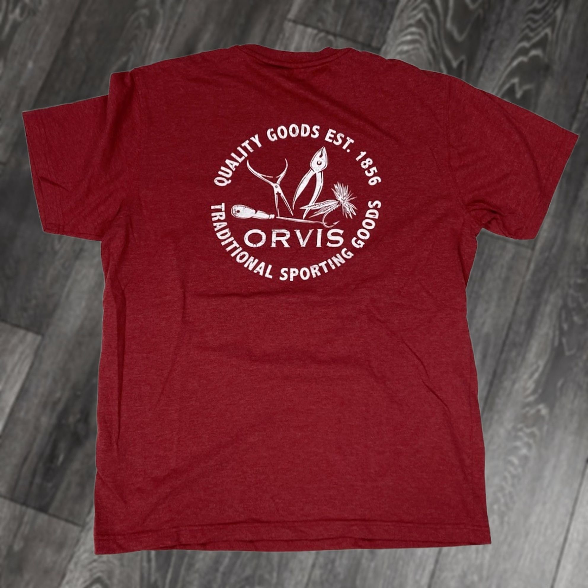 Orvis VINTAGE Orvis Graphic T-shirt Men Medium Red Size US M / EU 48-50 / 2 - 1 Thumbnail