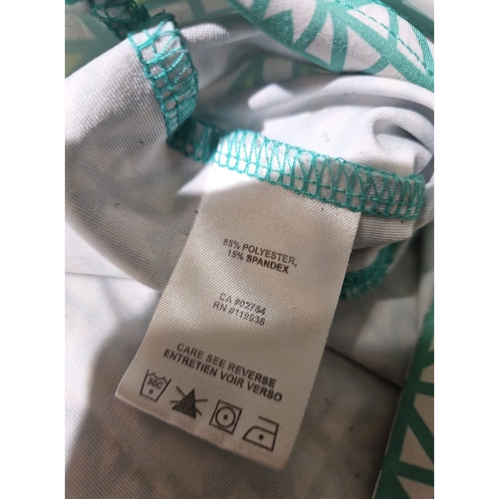 Vintage Nivo Shirt Womens L Golf Polo White Green Zip Collar Athletic Stretch Top Size L / US 10 / IT 46 - 7 Thumbnail
