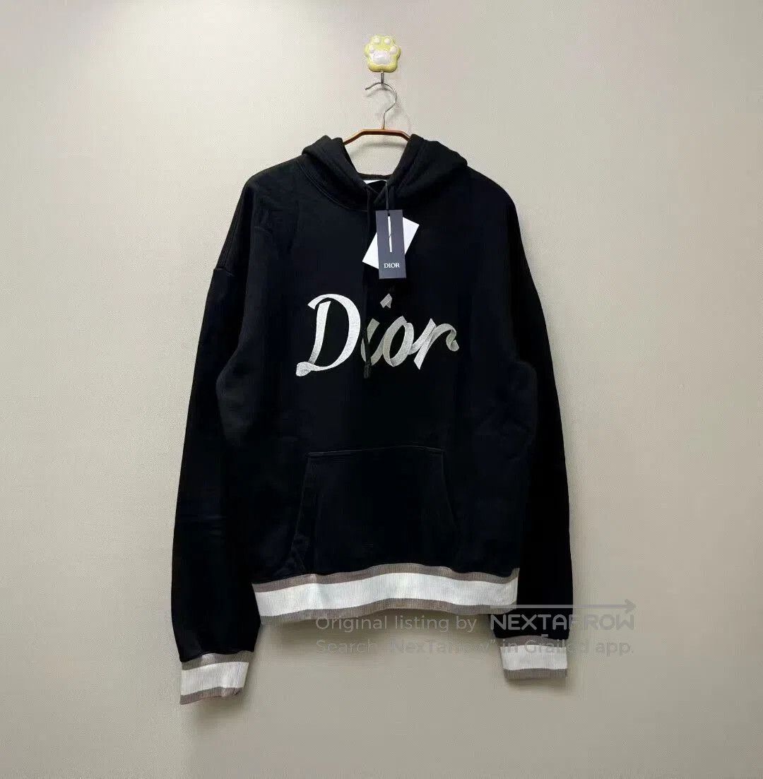 Dior dior black embroidered logo hoodie. Size S / US 4 / IT 40 - 1 Thumbnail