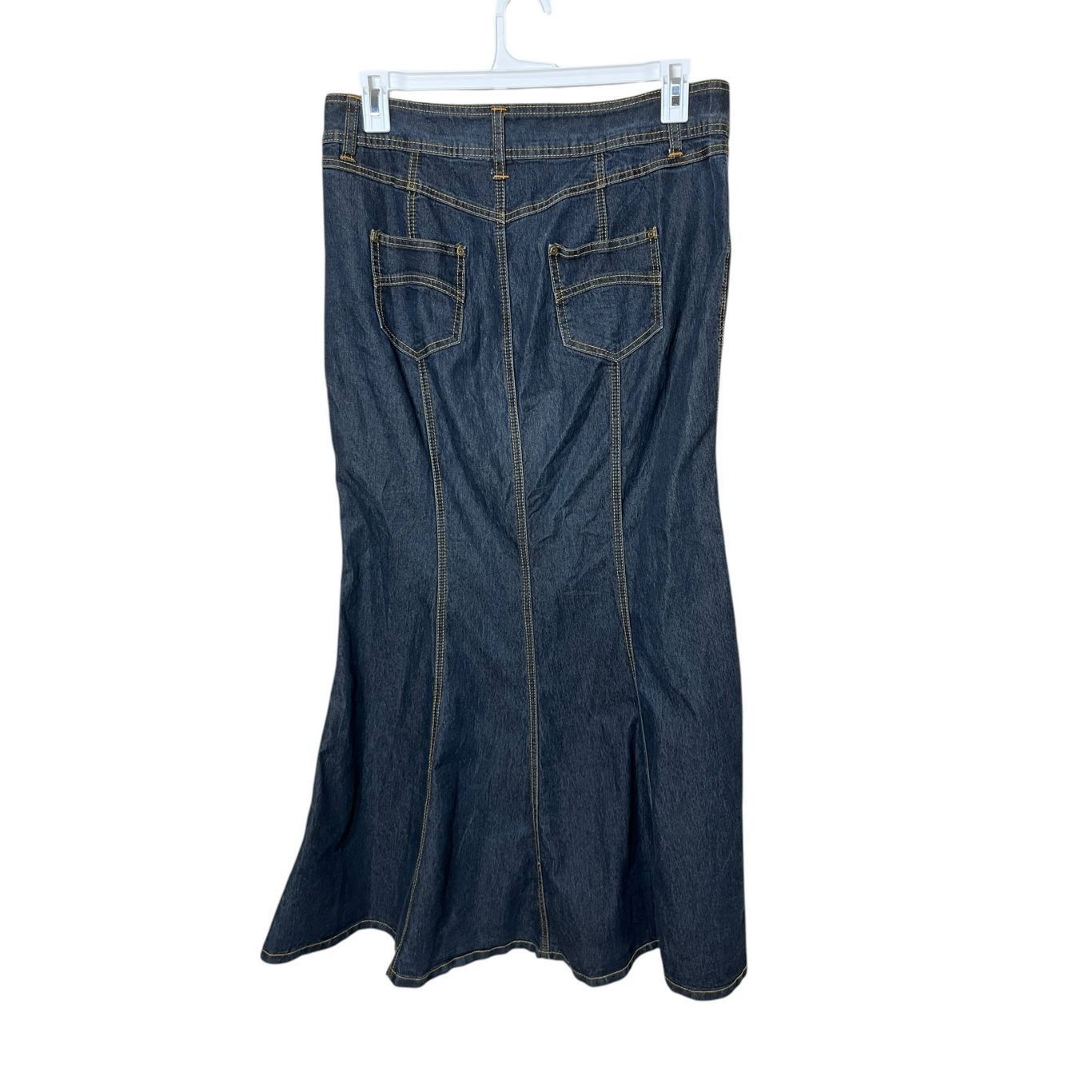 Other BISOU BISOU Y2K Denim Maxi Mermaid Skirt Size 18 inch waist Size 36" / US 14 / IT 50 - 6 Thumbnail