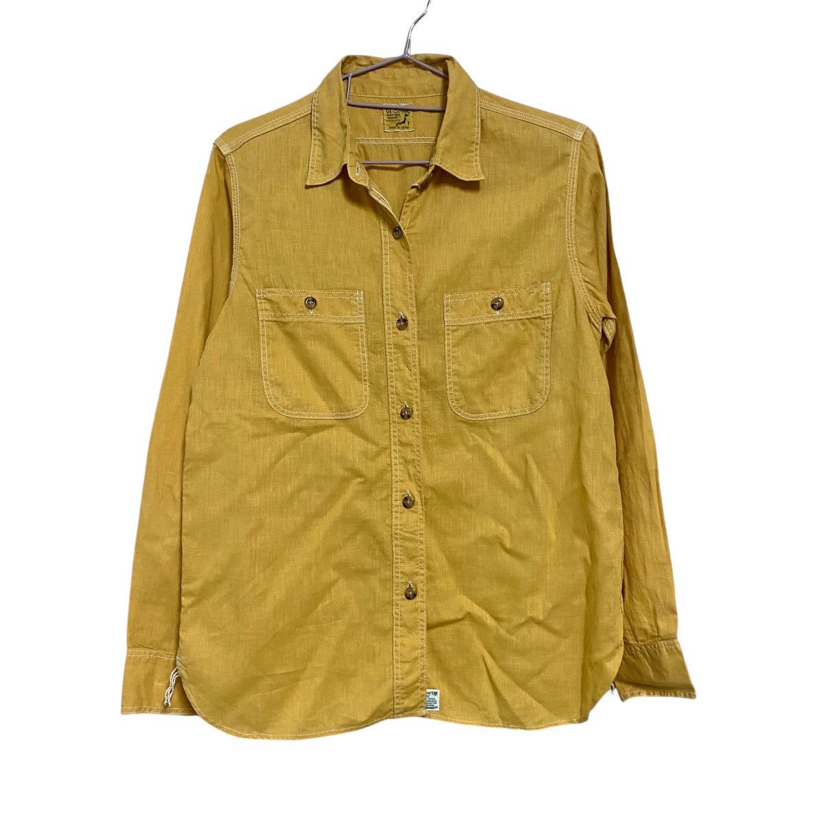 Orslow Work Shirt Yellow Linen