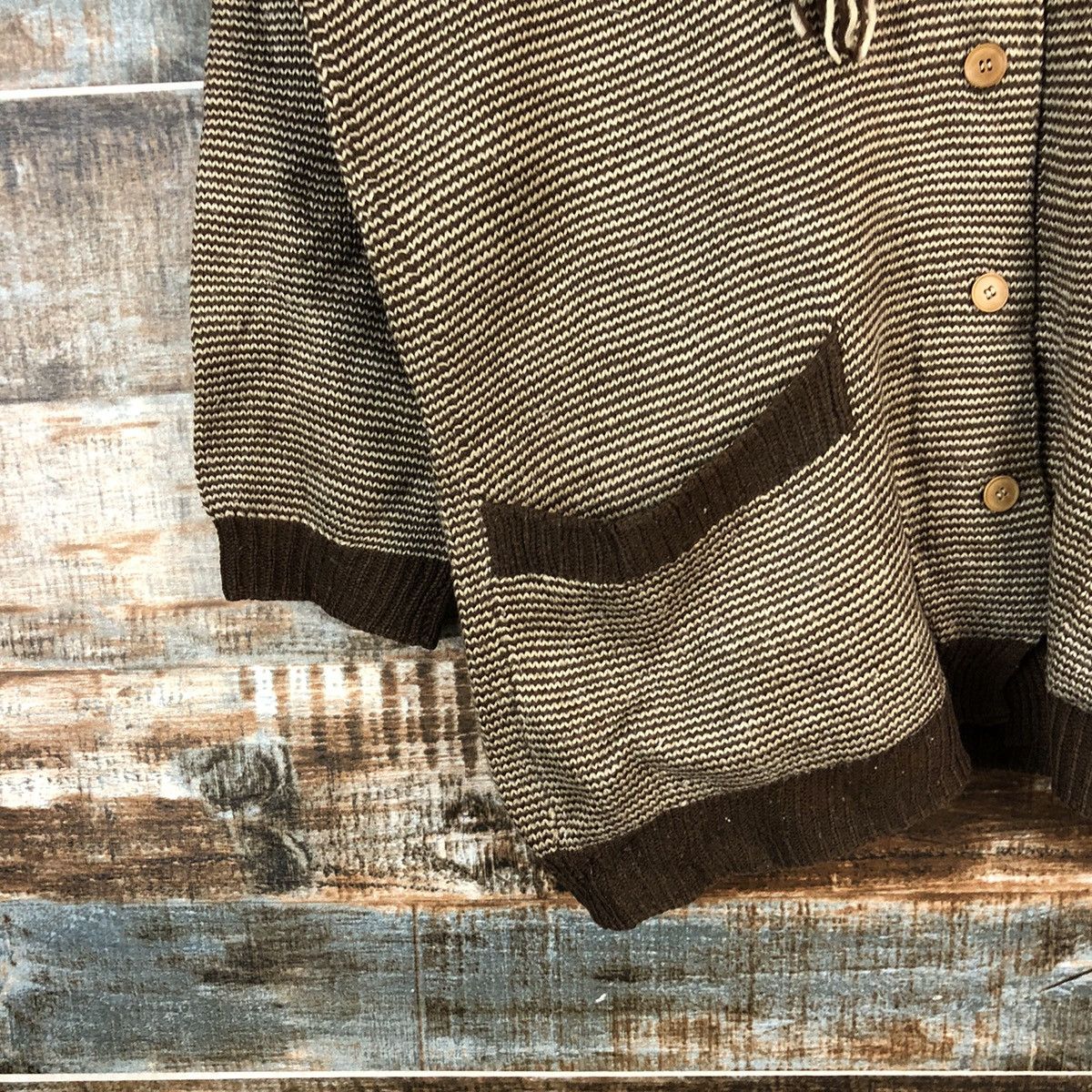 Homespun Knitwear × Japanese Brand Japanese Brand Brown Cardigan Knitwear #A2208 Size M / US 6-8 / IT 42-44 - 7 Thumbnail