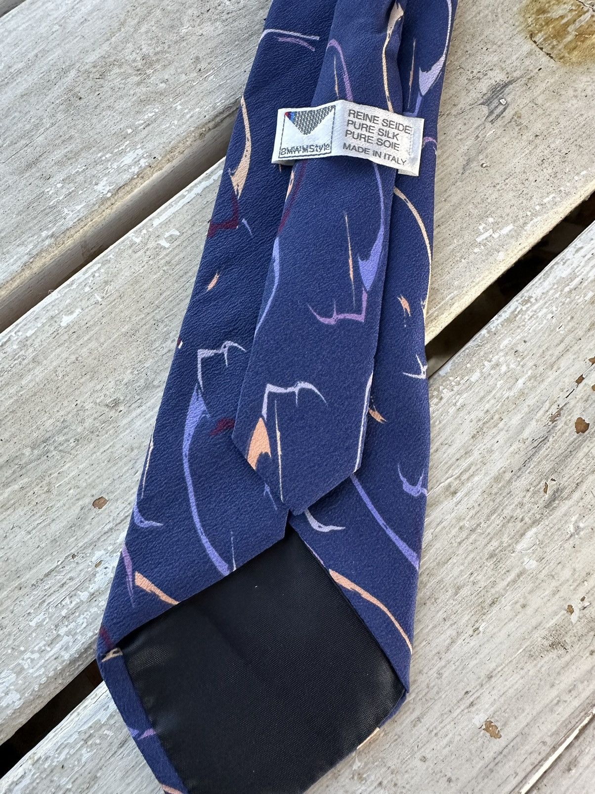 AlphaStyle × BMW × Vintage VINTAGE 90s BMW M STYLE TIE made in italy 4.4 gang Size ONE SIZE - 5 Thumbnail