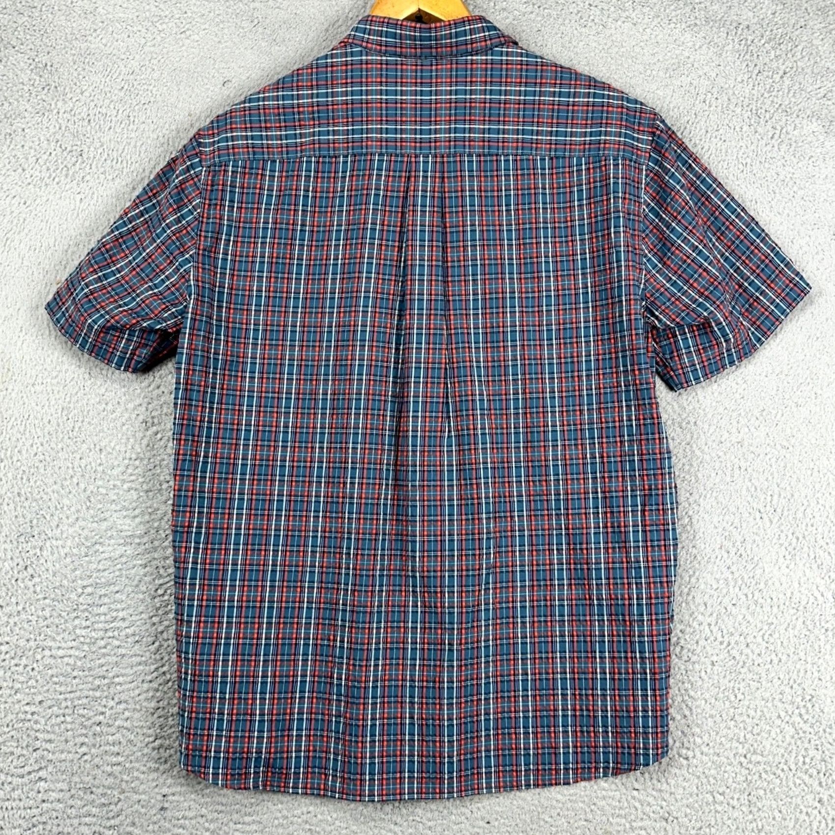 Vineyard Vines Vineyard Vines Men OTG Performance Shirt Medium Teal Orange Plaid Seersucker NEW Size US M / EU 48-50 / 2 - 3 Thumbnail