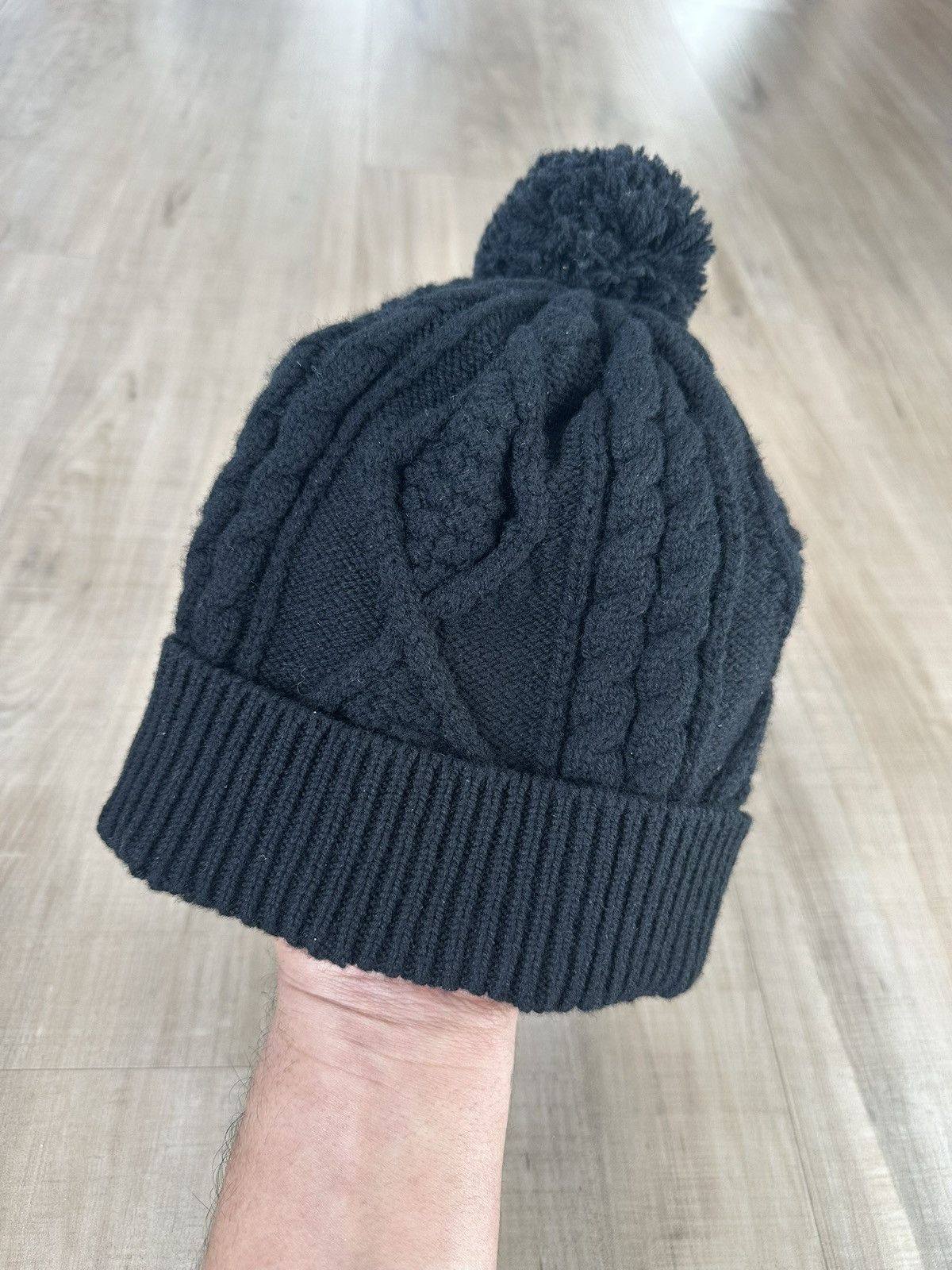 agnes b. Cable Knit Pom Pom Beanie Size ONE SIZE - 2 Thumbnail
