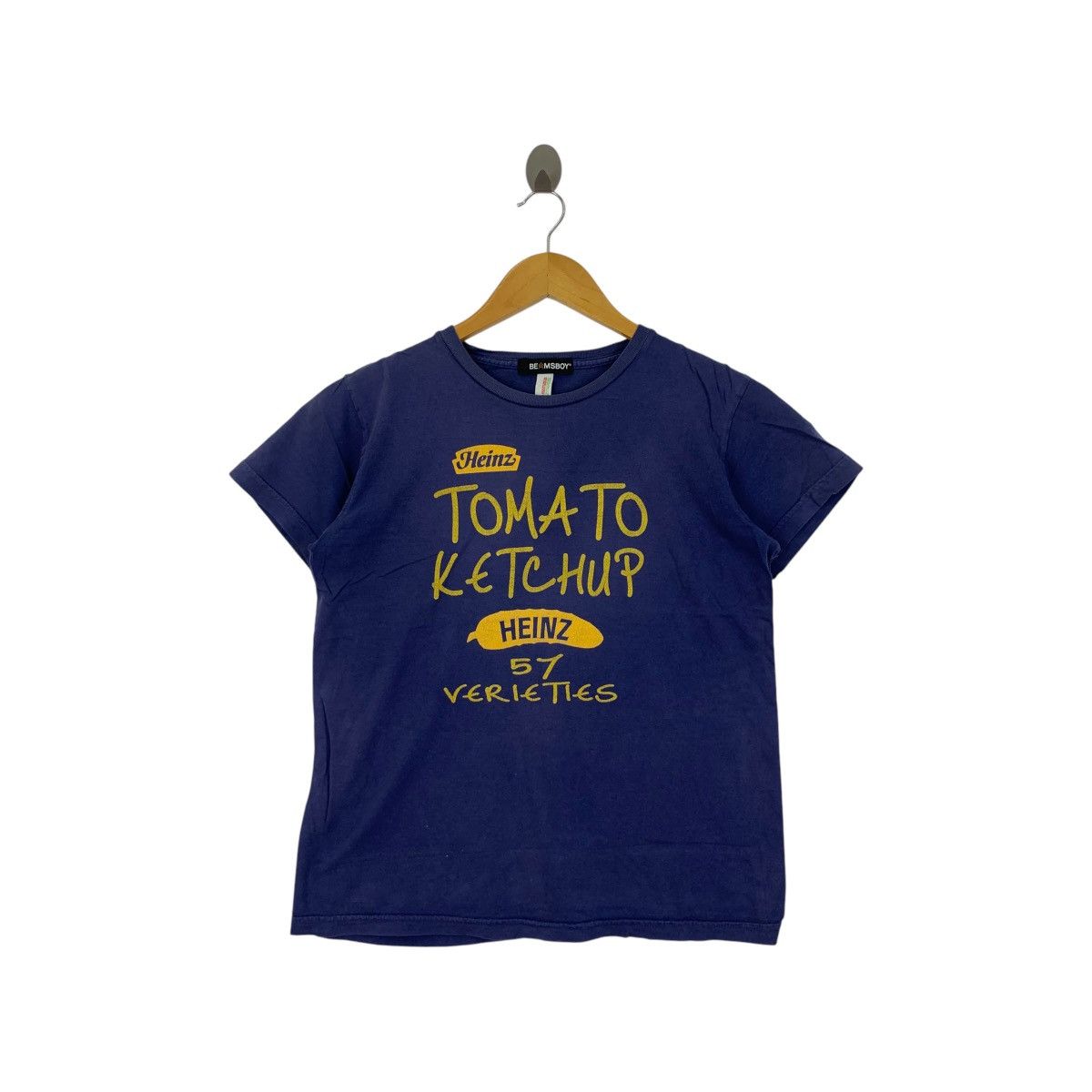 BEAMS PLUS x HEINZ Tomato Ketchup Pure Indigo Tee Shirt
