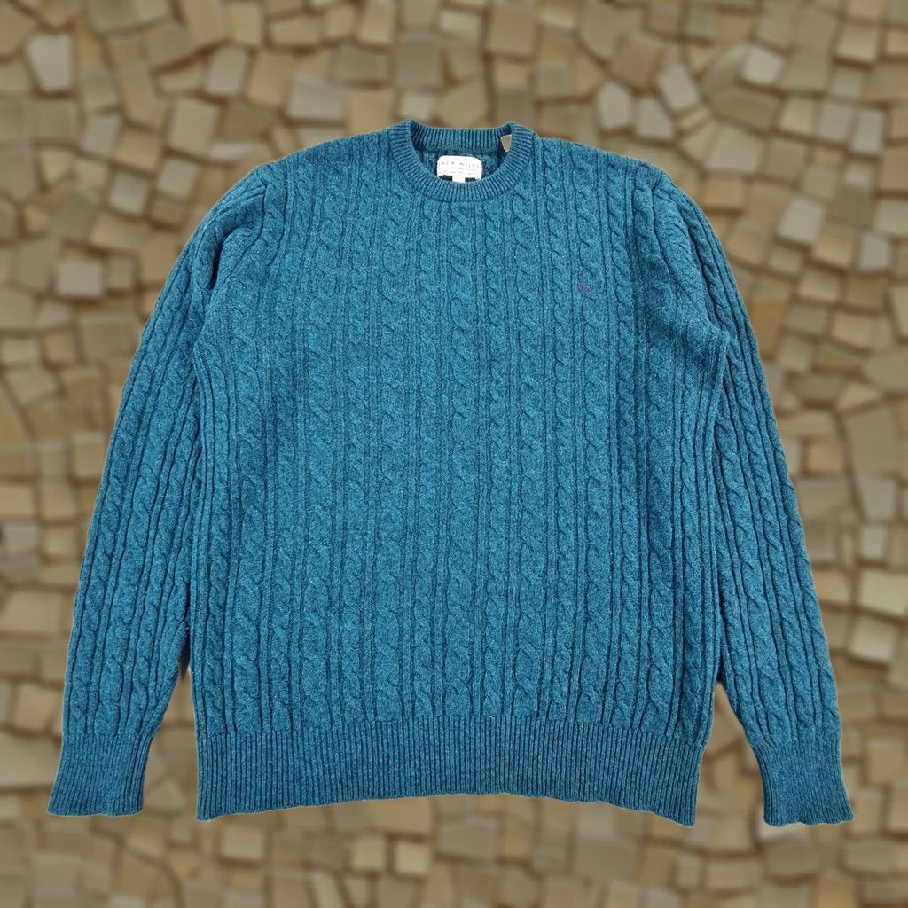 Jack Wills Jack Wills Mens Jumper Small Blue Cable Knit Wool Sweater Pullover Size US S / EU 44-46 / 1 - 1 Thumbnail