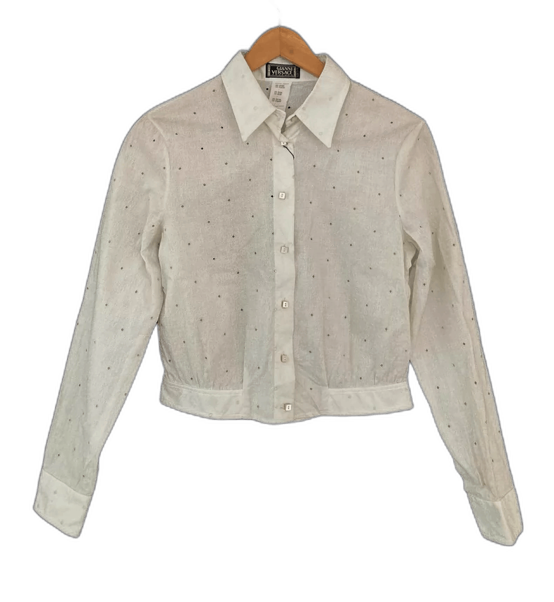 Versace Gianni Versace Embroidered Short Shirt Size M / US 6-8 / IT 42-44 - 1 Thumbnail