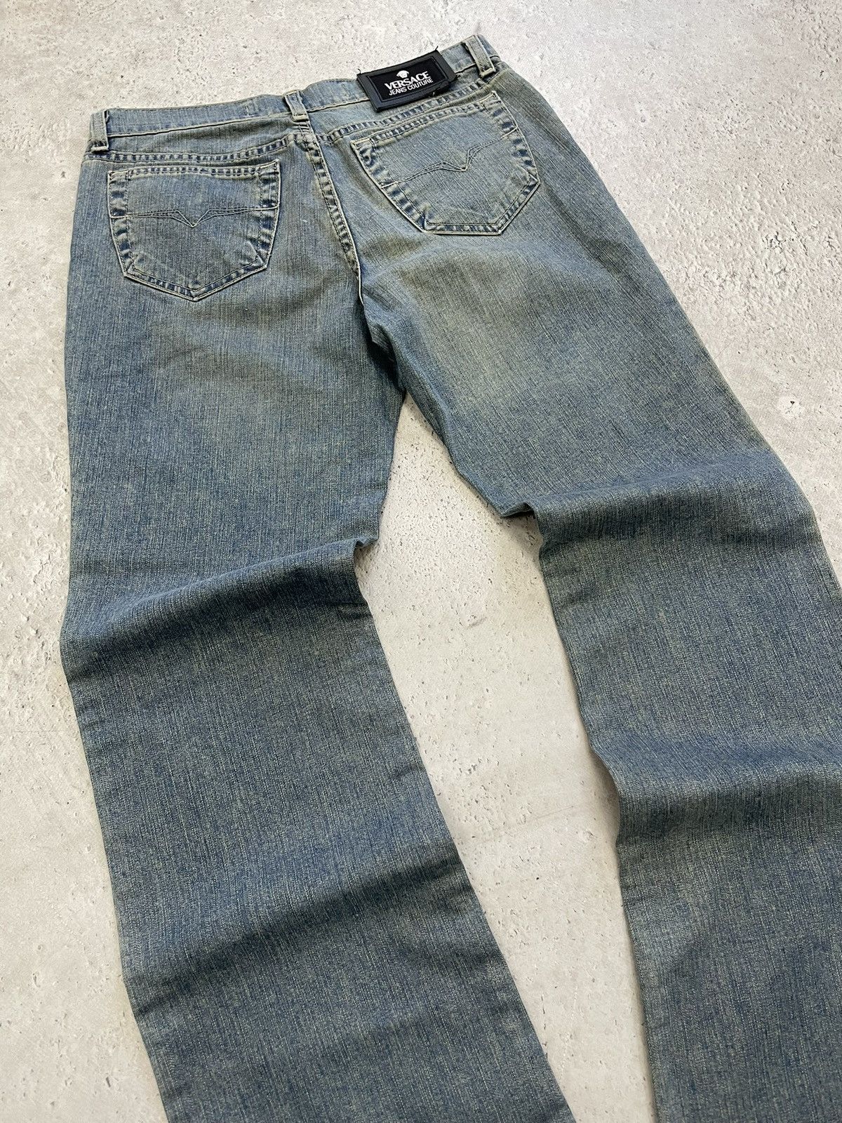 Versace Versace jeans couture denim distressed pants y2k Size US 31 - 14 Thumbnail