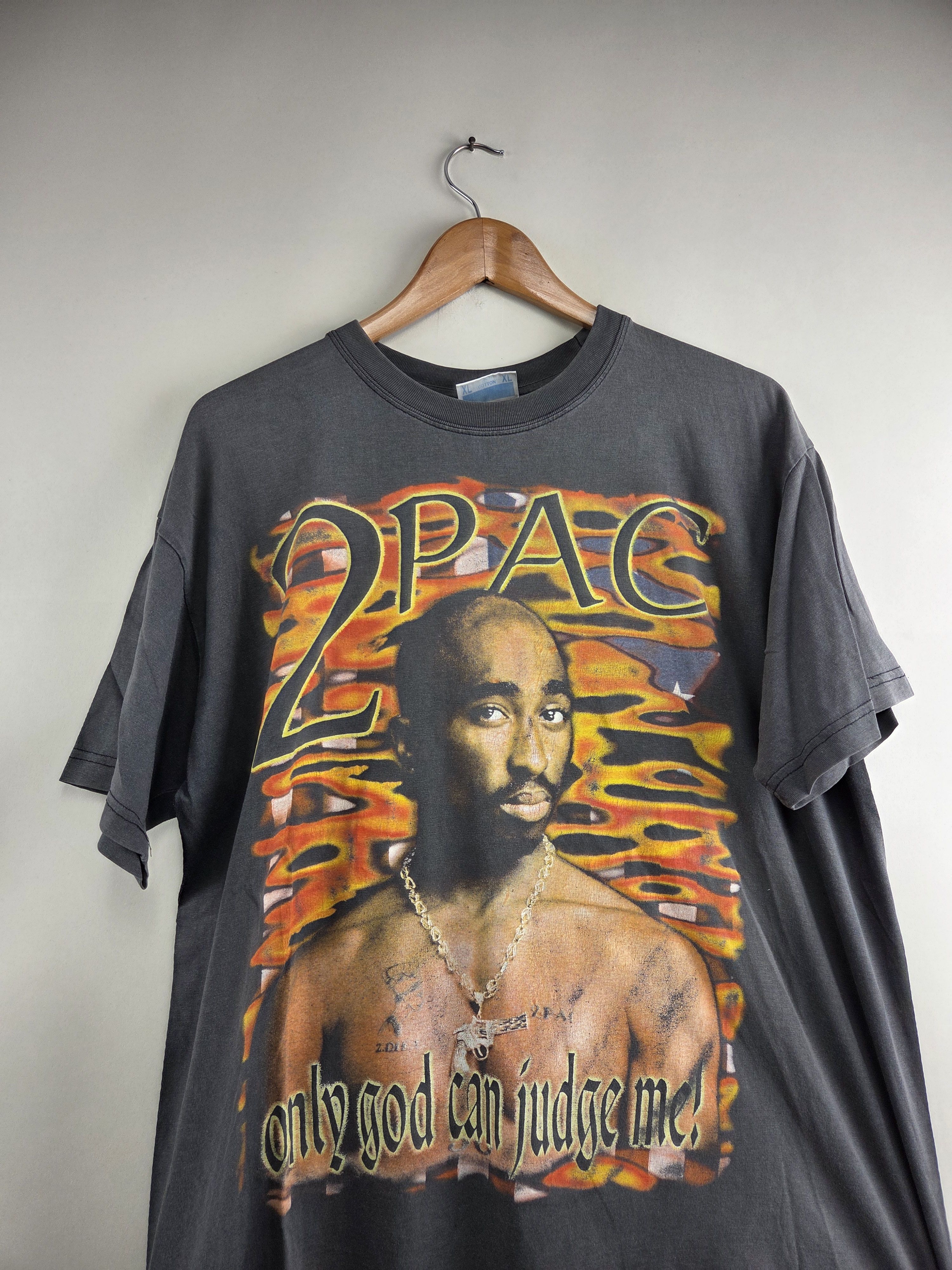 Band Tees × Rap Tees × Vintage 90s Tupac Only god can judge me XL 22.5" 29" Size US XL / EU 56 / 4 - 2 Thumbnail