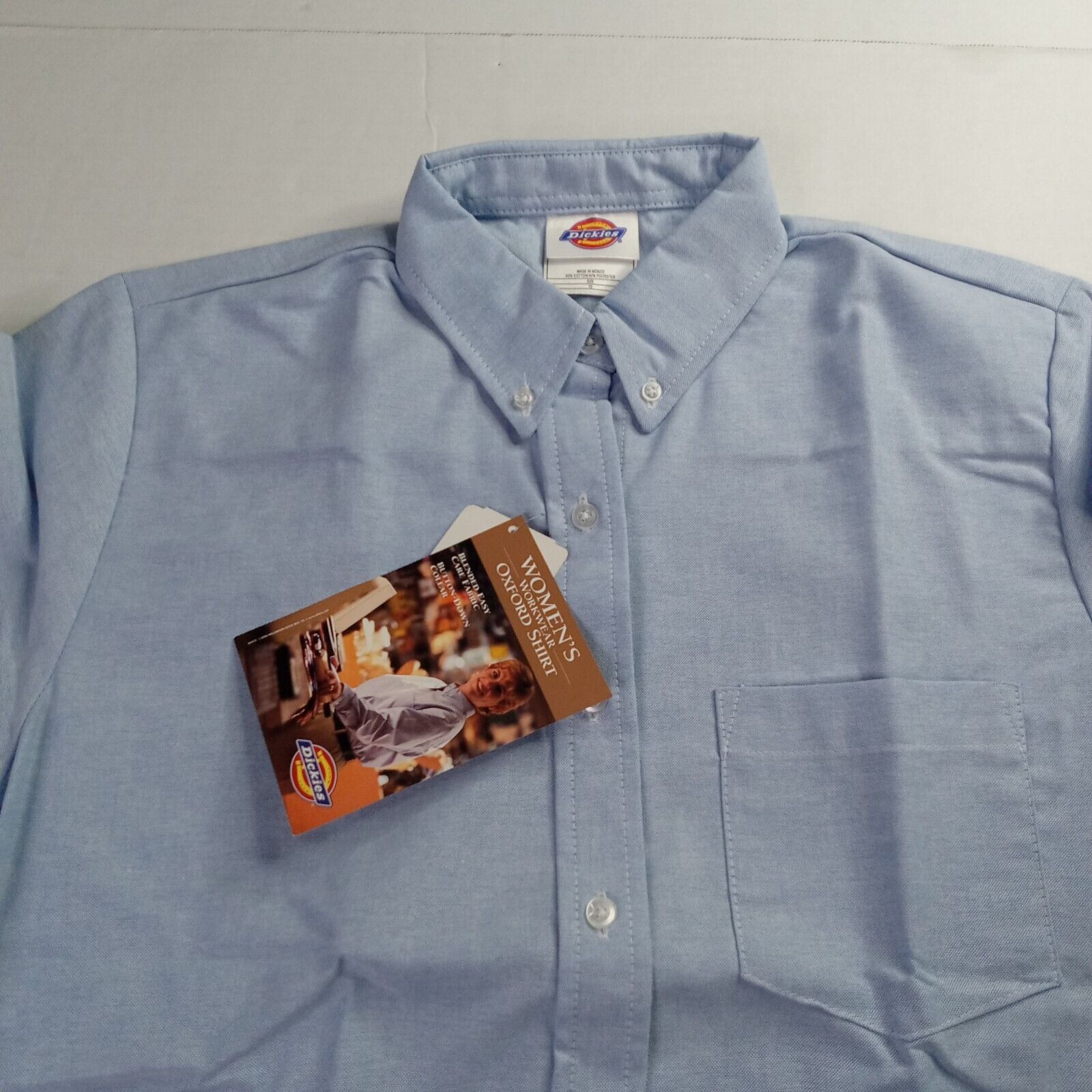 Dickies Vintage Dickies Womens Blue Oxford Button Work Shirt Size 10 Size L / US 10 / IT 46 - 3 Thumbnail