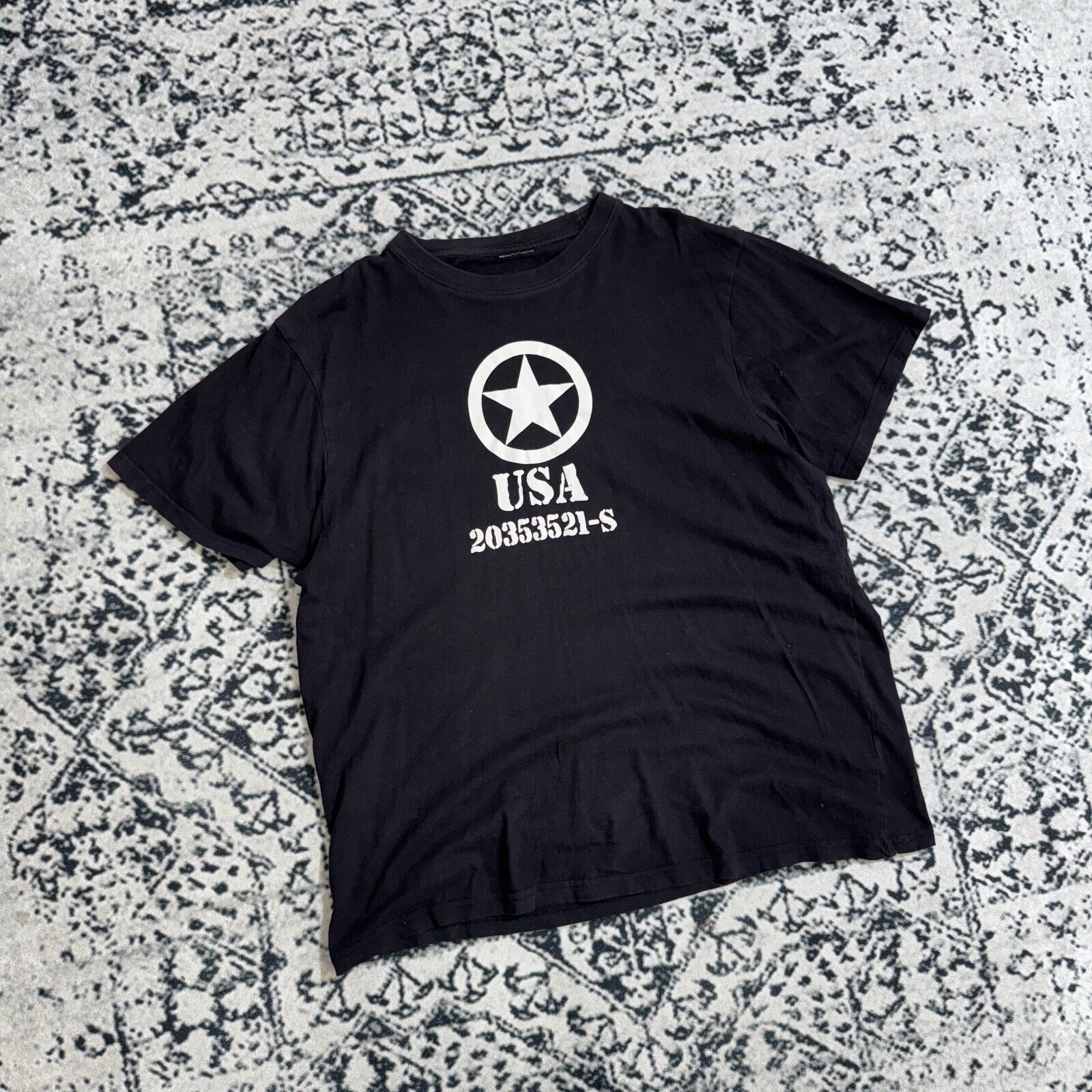 Vintage Vintage Unisex Black Cotton T-Shirt Size L Y2K 90s Army Logo Size US L / EU 52-54 / 3 - 3 Thumbnail