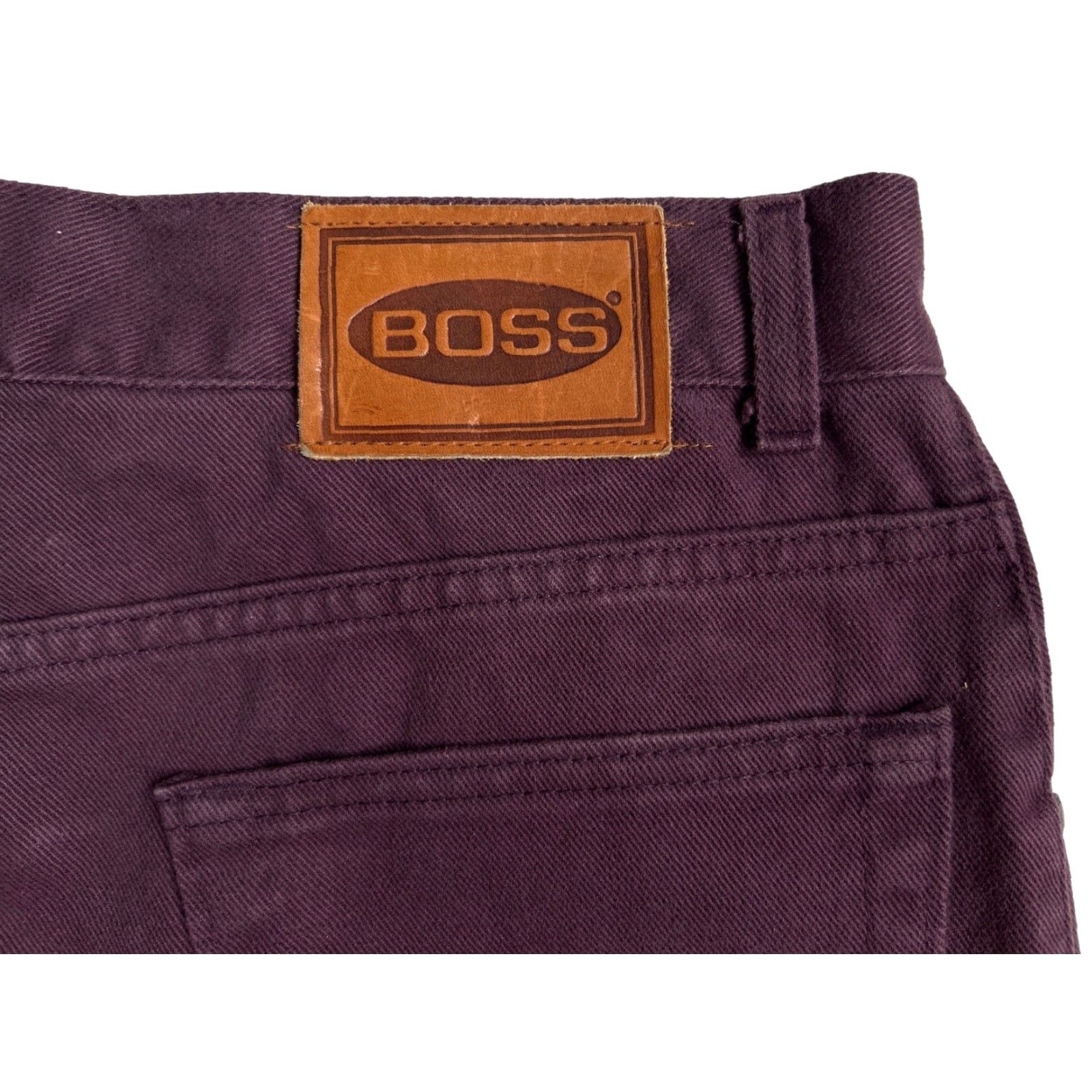 Vintage VINTAGE BOSS by IG design relaxed basic jean shorts Mens 38 Purple 90s USA NOS NWT, 12” rise, 11” inseam Size US 38 / EU 54 - 5 Thumbnail