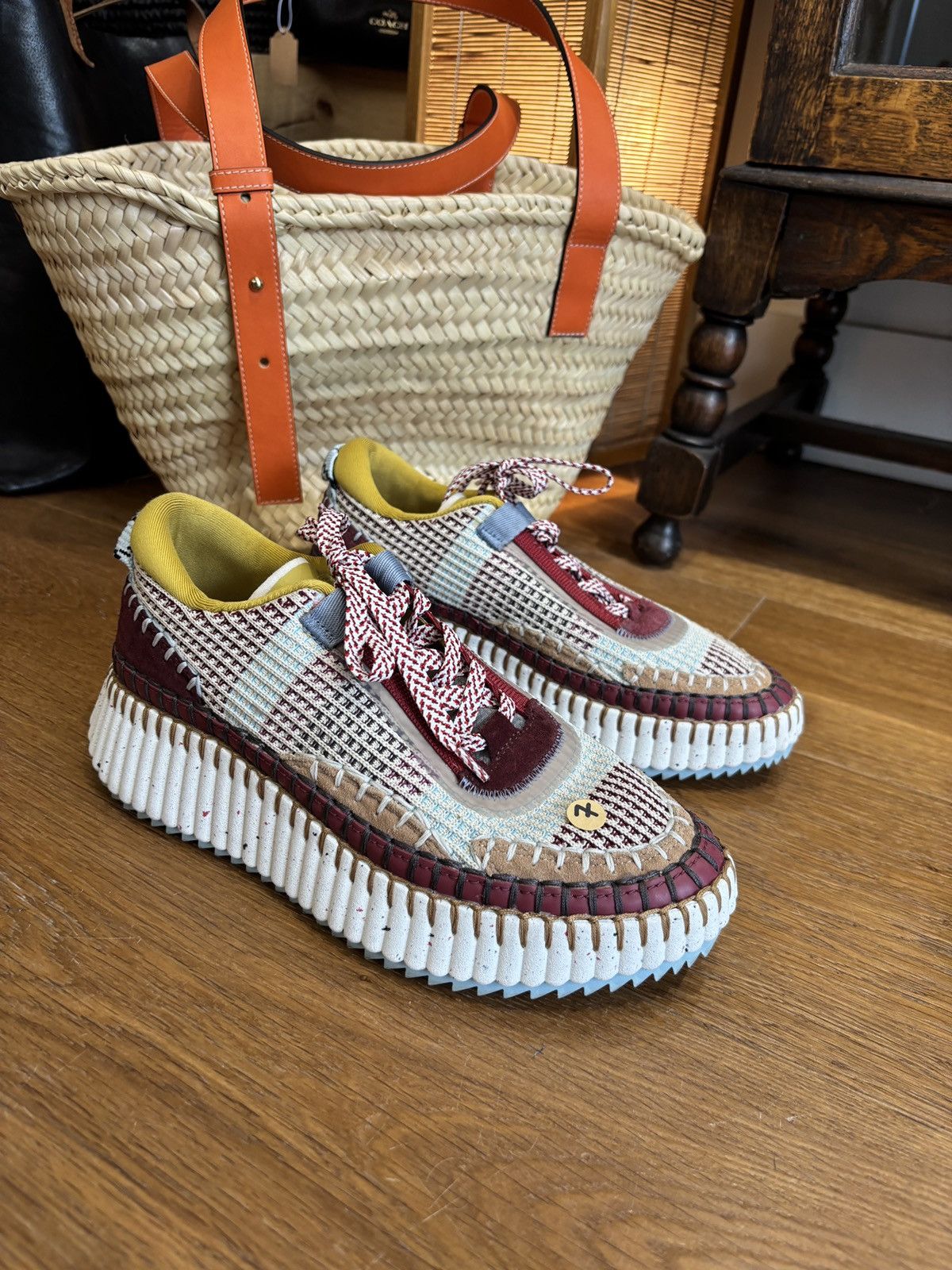 Chloe Chloé Nama sneakers mesh colorful Size US 7 / IT 37 - 5 Thumbnail