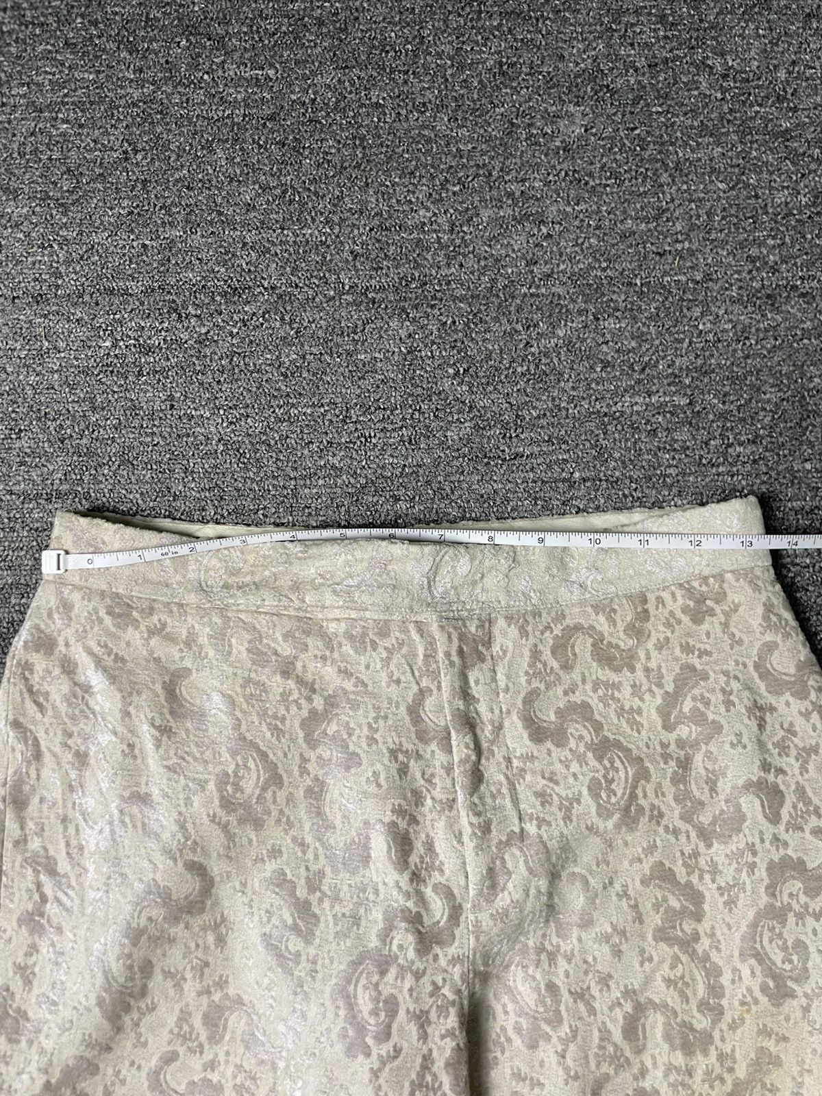 Designer × Gucci Vintage GUCCI Embossed Wide Leg Pants (61) Size 27" / US 4 / IT 40 - 7 Thumbnail