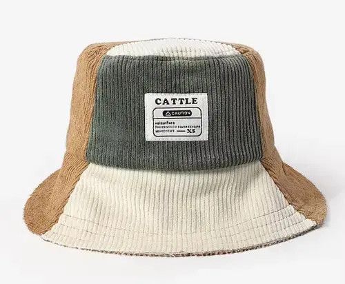 Other Y2k corduroy patchwork bucket hat Size ONE SIZE - 2 Thumbnail