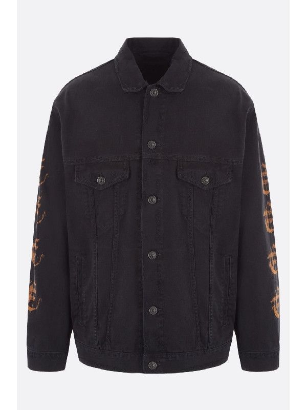 Balenciaga o1bcso1str0125 Large Fit Denim Jacket in Black Size US L / EU 52-54 / 3 - 1 Thumbnail