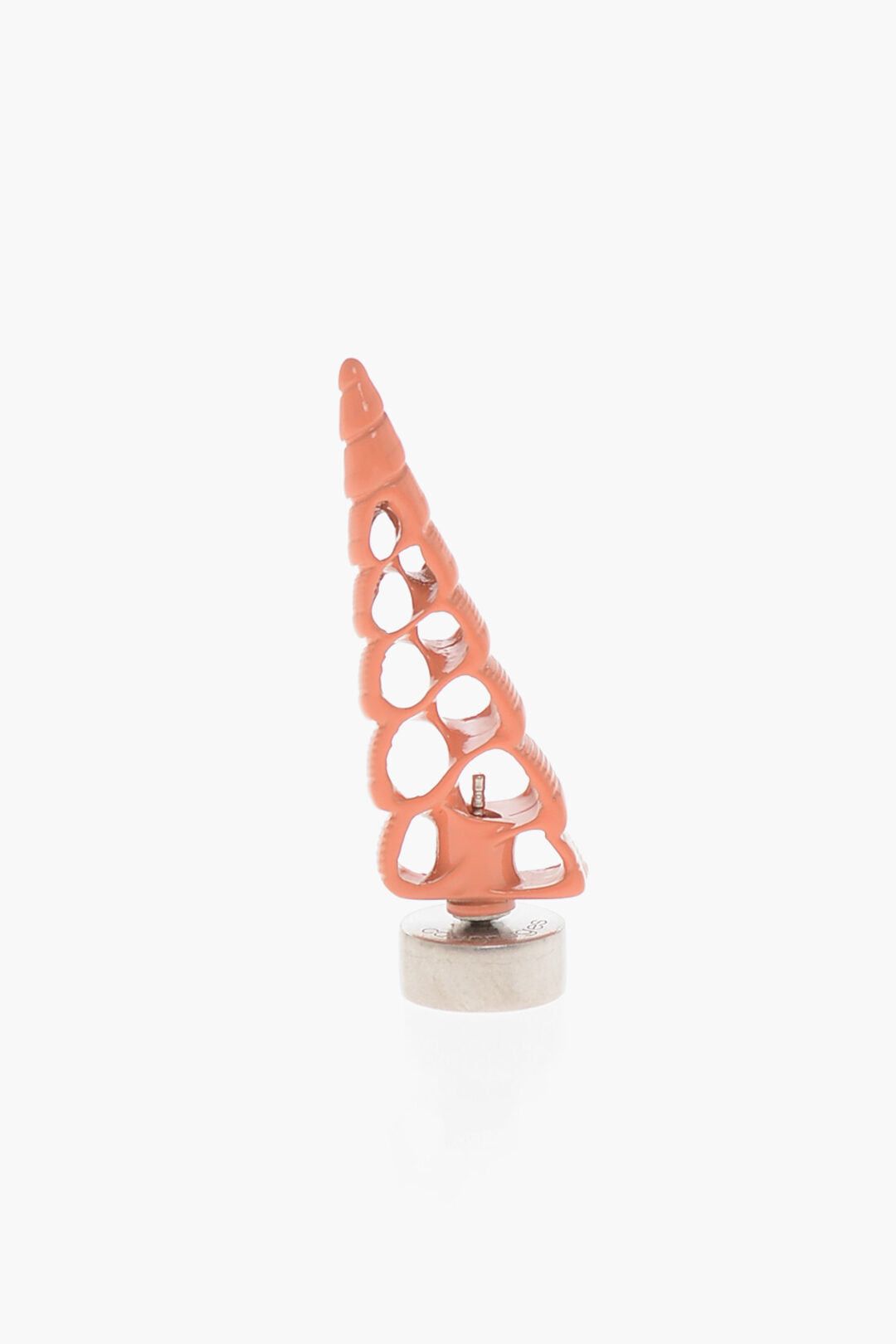 Courreges Single Earring SHELL with Enameled Design Size ONE SIZE - 1 Thumbnail