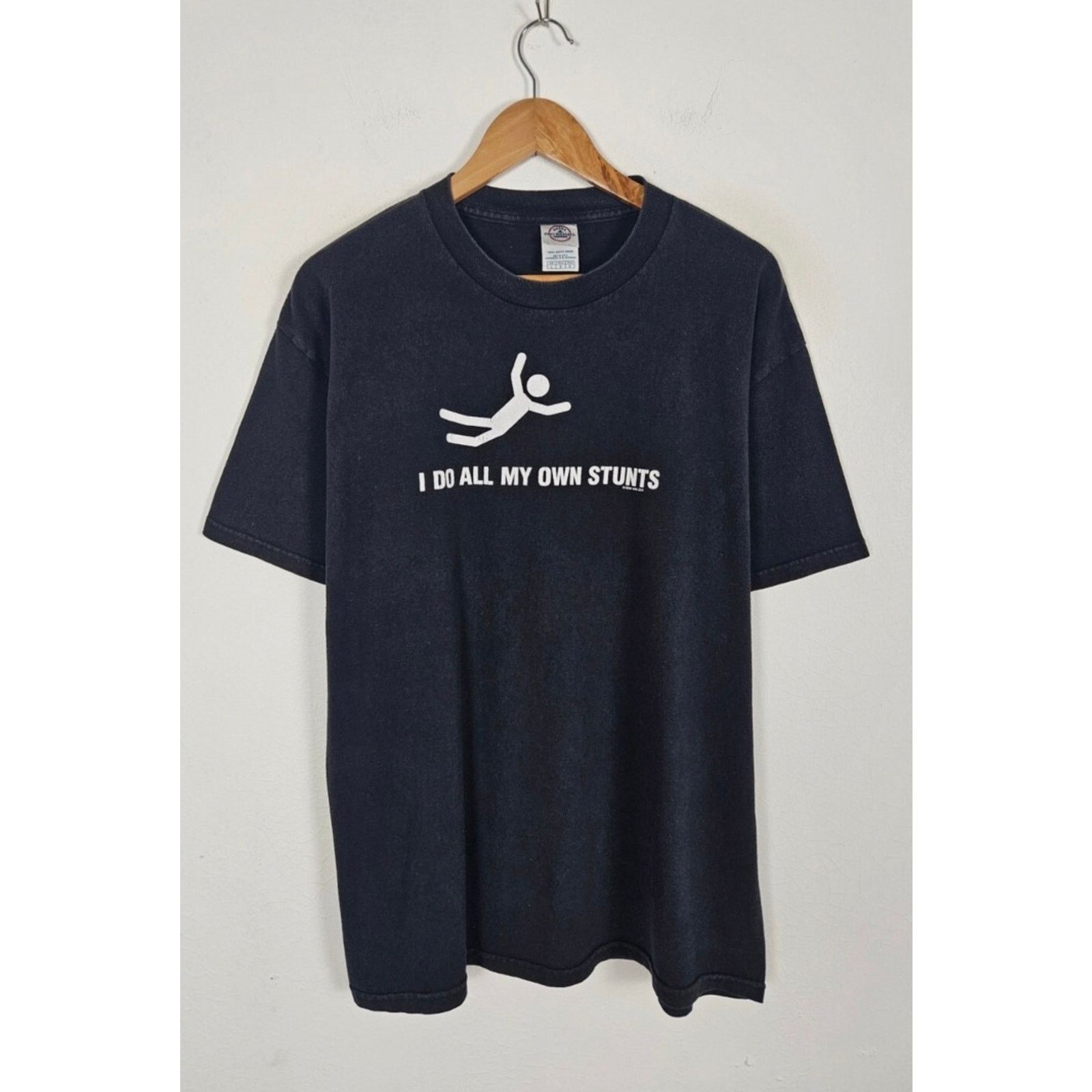 Delta Vintage 90s I Do All My Own Stunts Graphic Quote Men Sz L Size US L / EU 52-54 / 3 - 1 Thumbnail