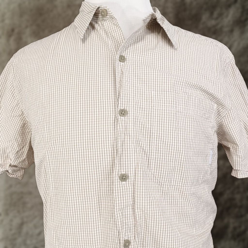 Vintage COLUMBIA SPORTSWEAR BEIGE SHORT SLEEVE CHECK BUTTON UP SHIRT MENS L Size US L / EU 52-54 / 3 - 1 Thumbnail