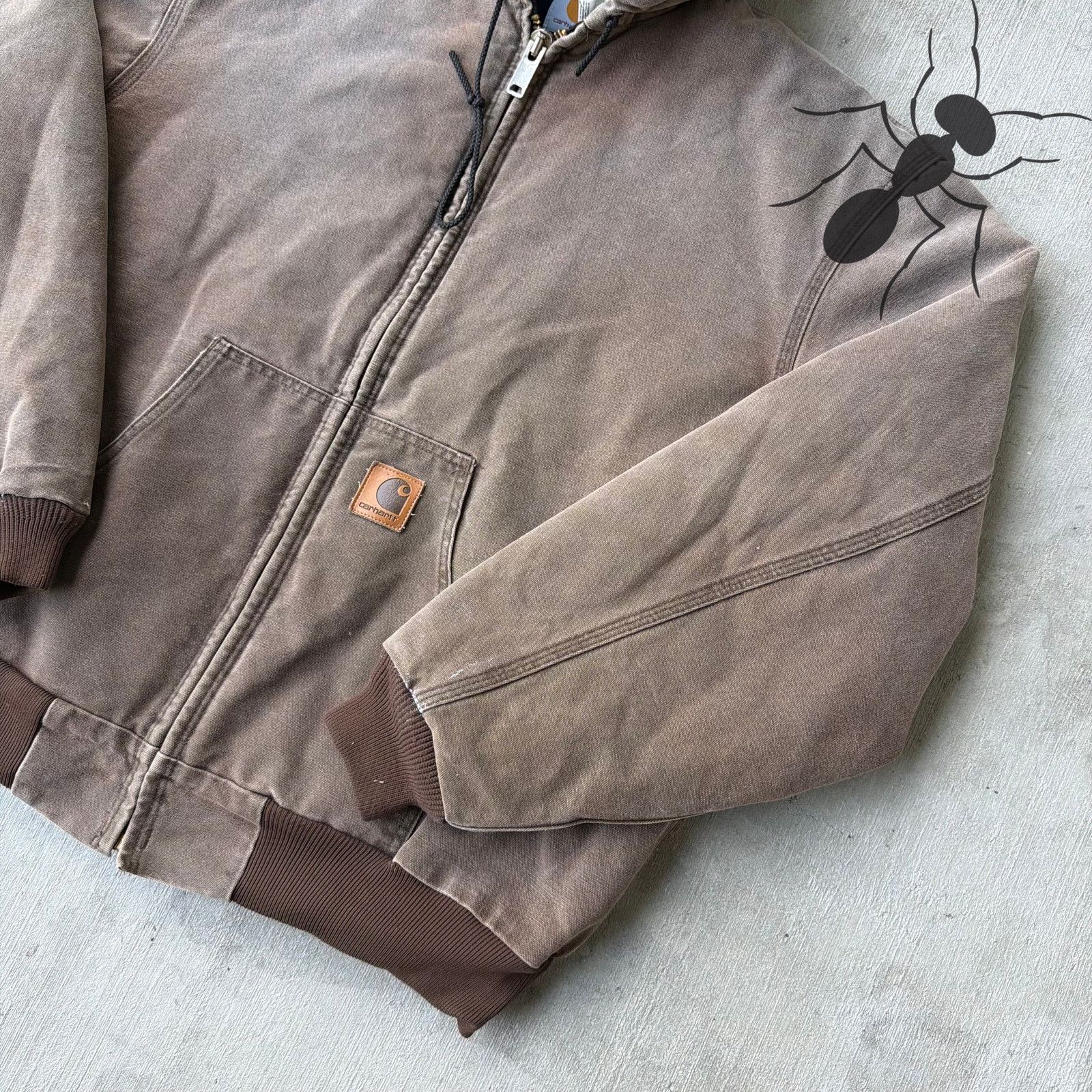 Carhartt × Vintage Vintage Carhartt J68 CHT brown hooded work wear jacket Size US XL / EU 56 / 4 - 4 Thumbnail