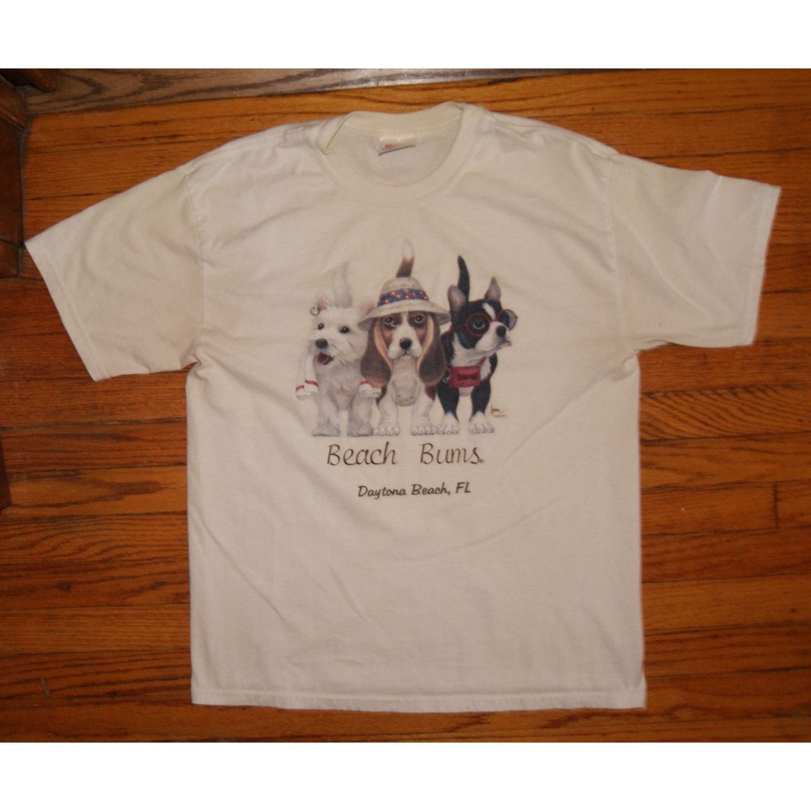 Hanes VTG Dog TShirt M Puppie Harrison Beach Bums Daytona Beach FL Size US M / EU 48-50 / 2 - 2 Thumbnail