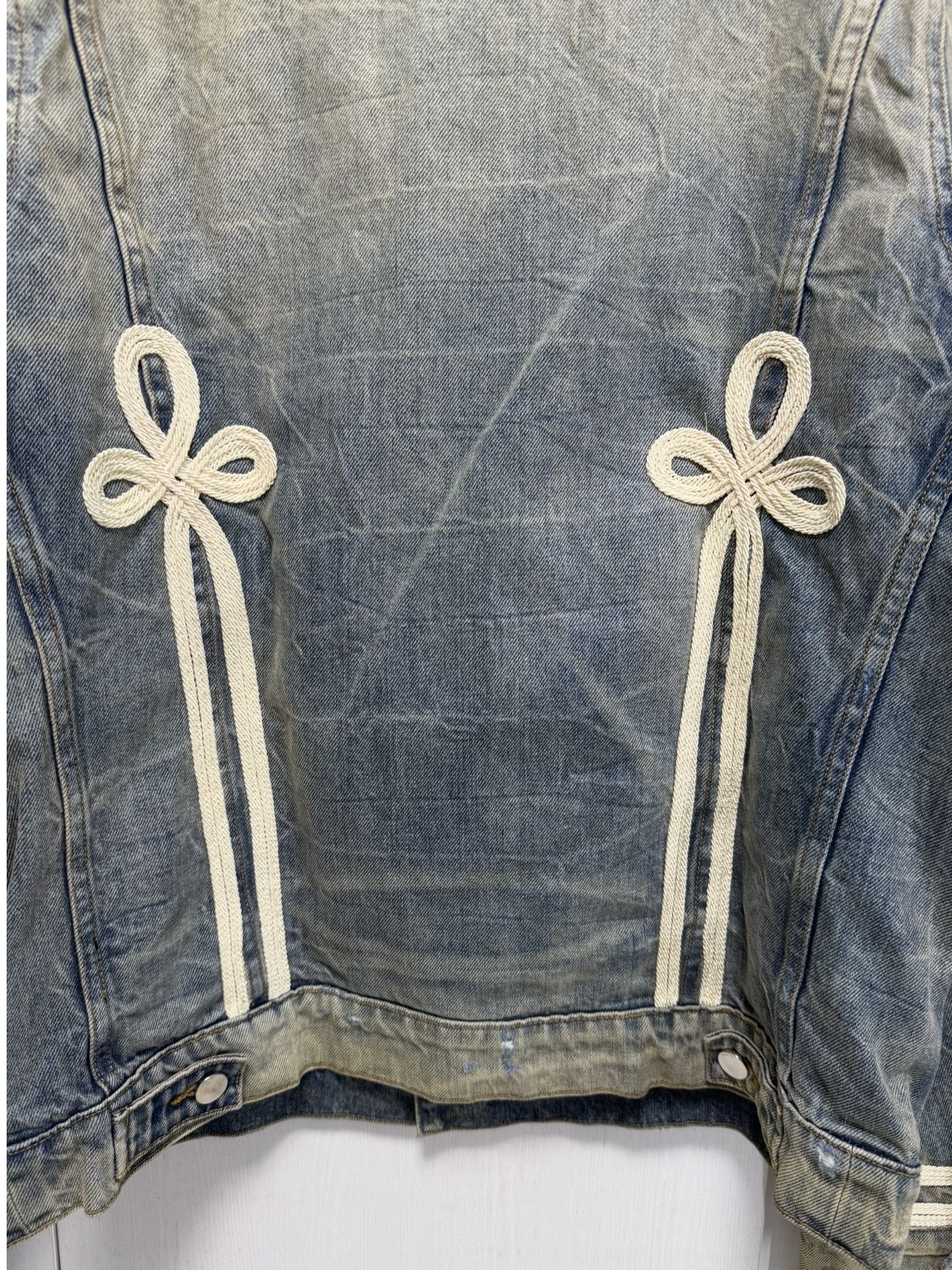 Amiri Blue Vintage Denim Roping Slim-Fit Trucker Jacket Size XL Size US XL / EU 56 / 4 - 9 Thumbnail