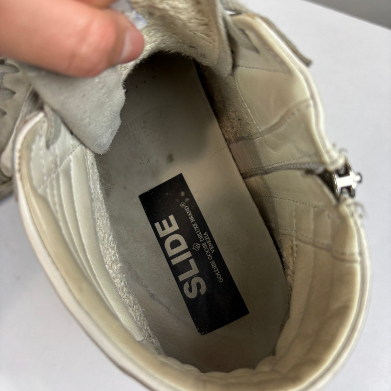 Golden Goose Golden Goose GGDB Slide High Top Leather Sneakers Men's 43 Size US 10 / EU 43 - 9 Thumbnail