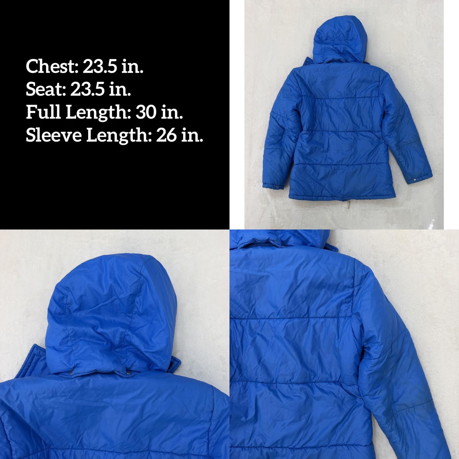 The North Face VINTAGE The North Face Puffer Jacket Mens Large Blue Hooded Insulated Quilted Zipper Pocket 1970s Outdoor Ski Winter - Mens Size US L / EU 52-54 / 3 - 8 Thumbnail
