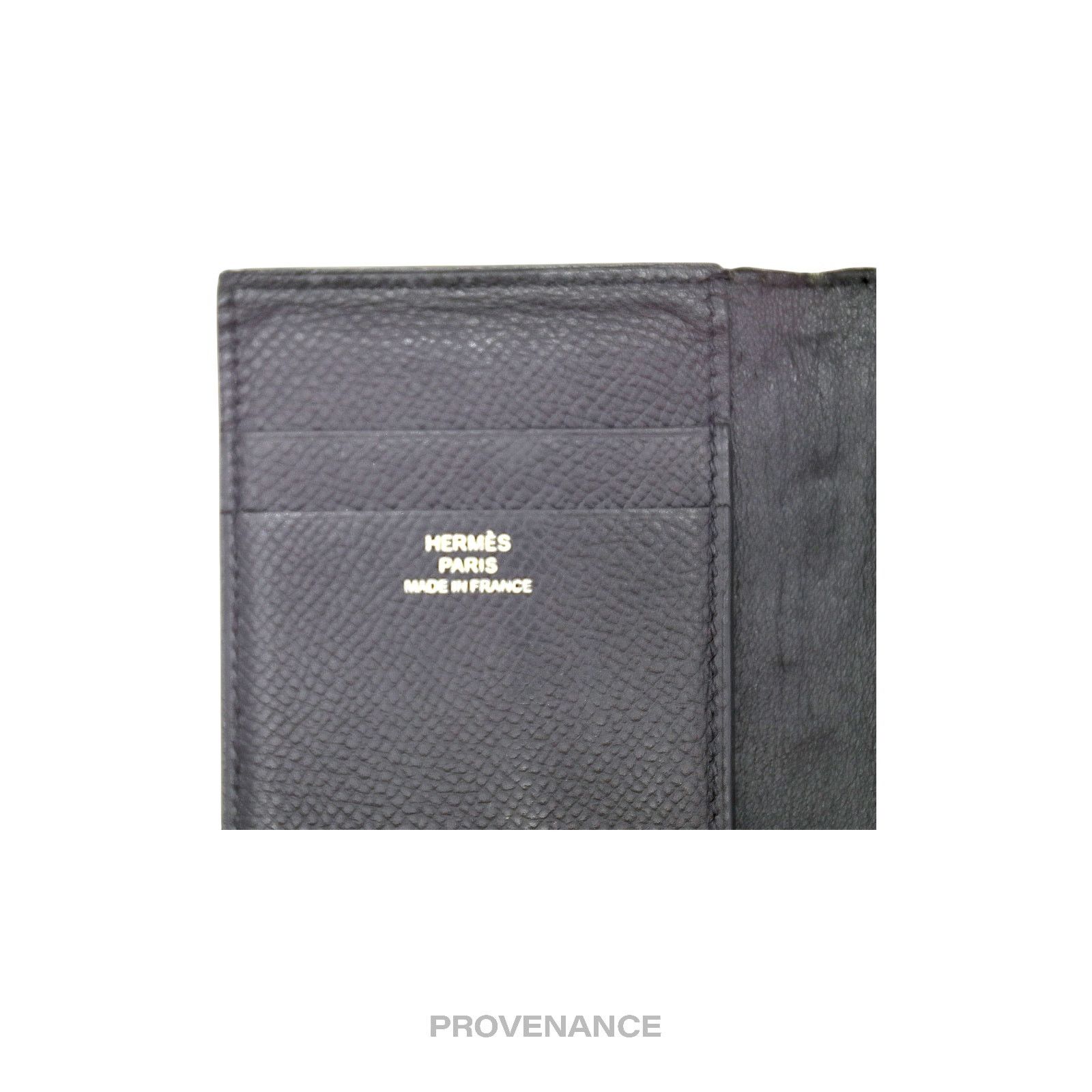 Hermes 🔴 Hermes MC2 Euclide Card Holder Wallet - Epsom Noir Black Size ONE SIZE - 7 Thumbnail