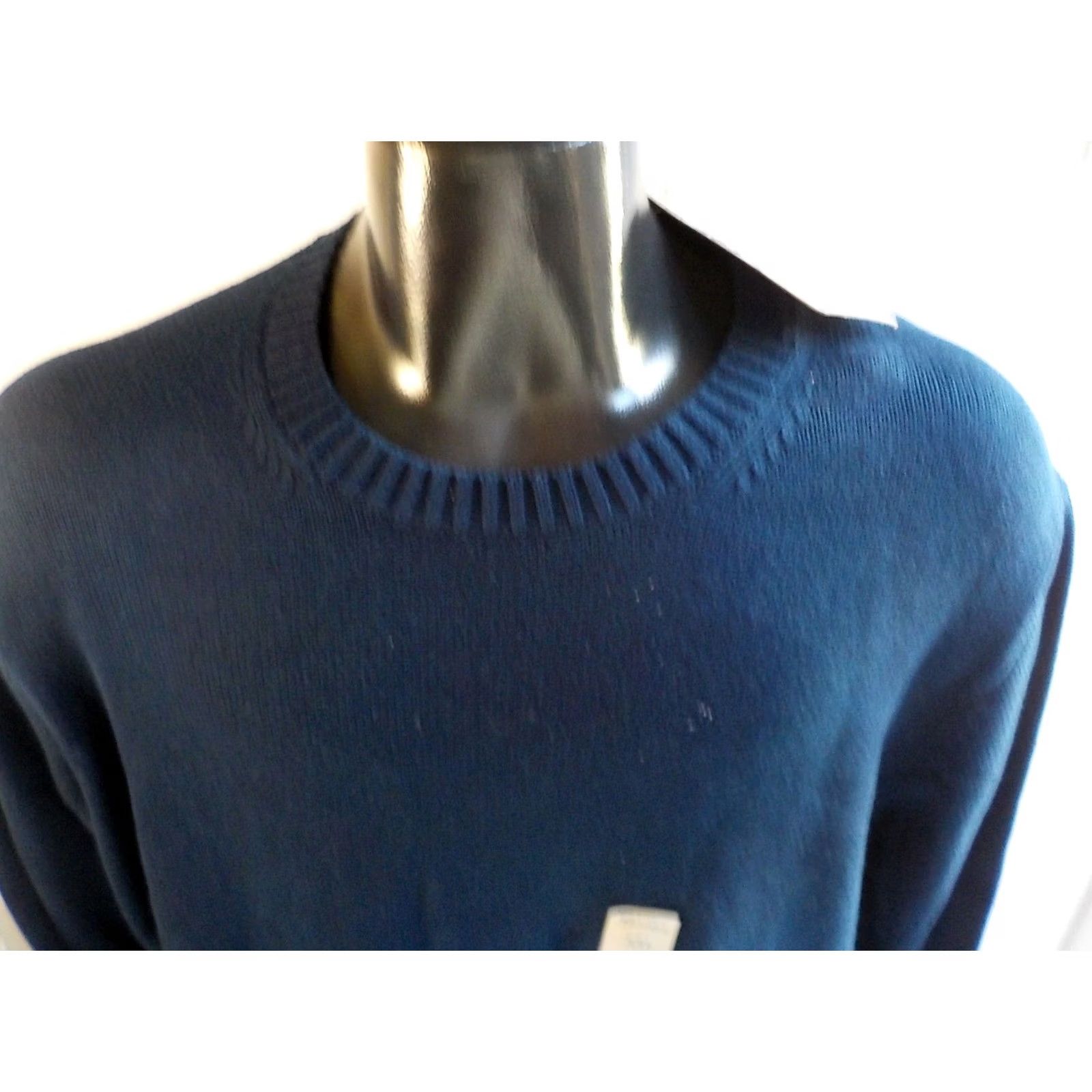 Vintage St. John's Bay Mens CrewNeck Pullover Sweater Blue 100% Cotton XXL NWT Size US XXL / EU 58 / 5 - 2 Thumbnail