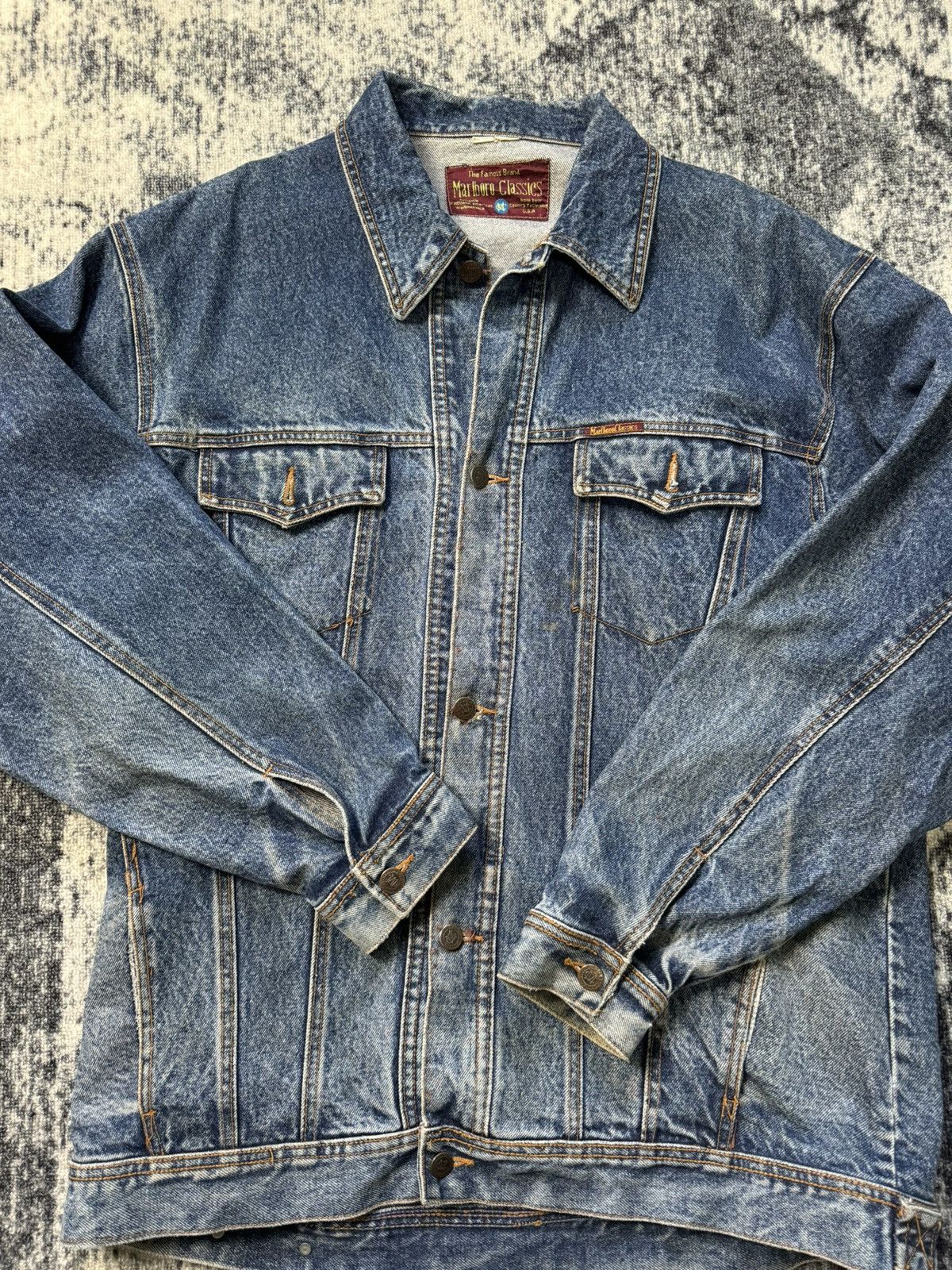 Marlboro Vintage Marlboro Classic Heavy Jeans Jacket Shirt Y2K STYLE Size US XL / EU 56 / 4 - 5 Thumbnail