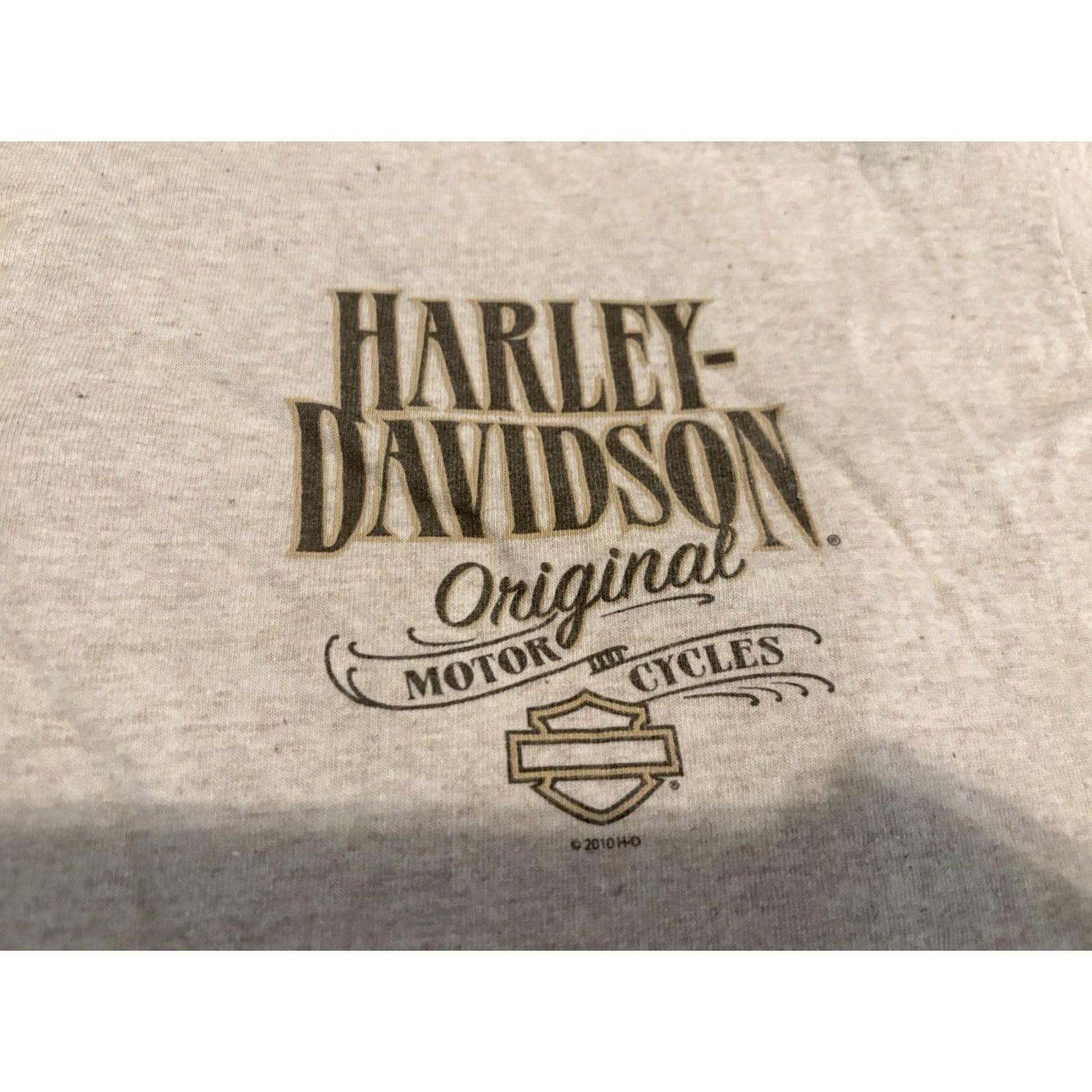 Harley Davidson Harley-Davidson Short Sleeve T-Shirt Men L Beige California USA Graphic Print Crew Neck Shirt 30.5" Long Pit to Pit 21" Size US L / EU 52-54 / 3 - 2 Thumbnail