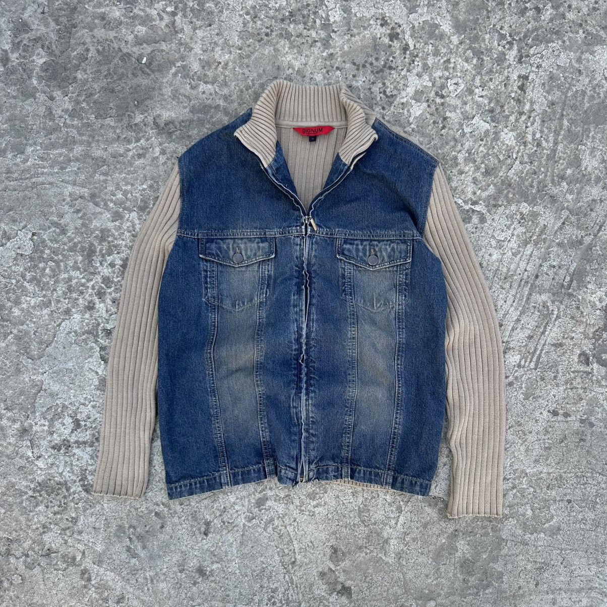 If Six Was Nine Vintage Japanese Style Signum Denim Custom Zip Sweater Y2K Size US M / EU 48-50 / 2 - 1 Thumbnail