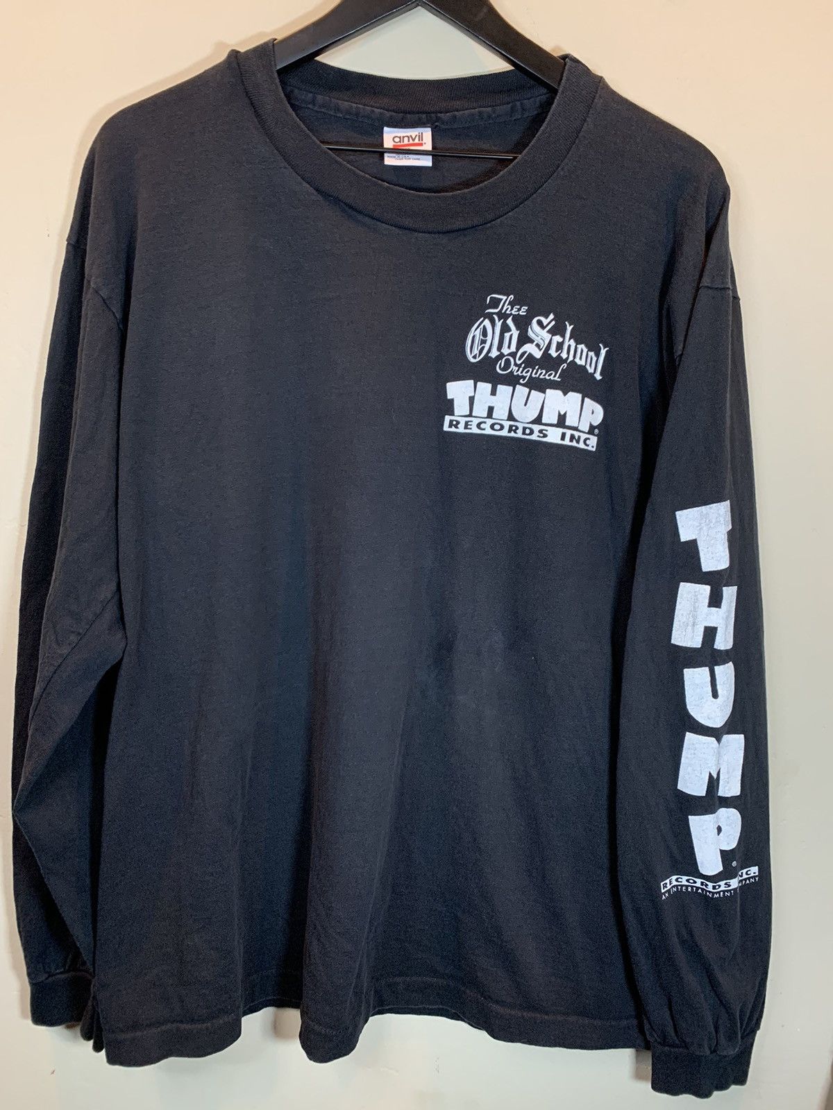 Vintage RARE Vintage 1990 Thump Records Old School Lowrider LS Shirt Size US XL / EU 56 / 4 - 2 Thumbnail