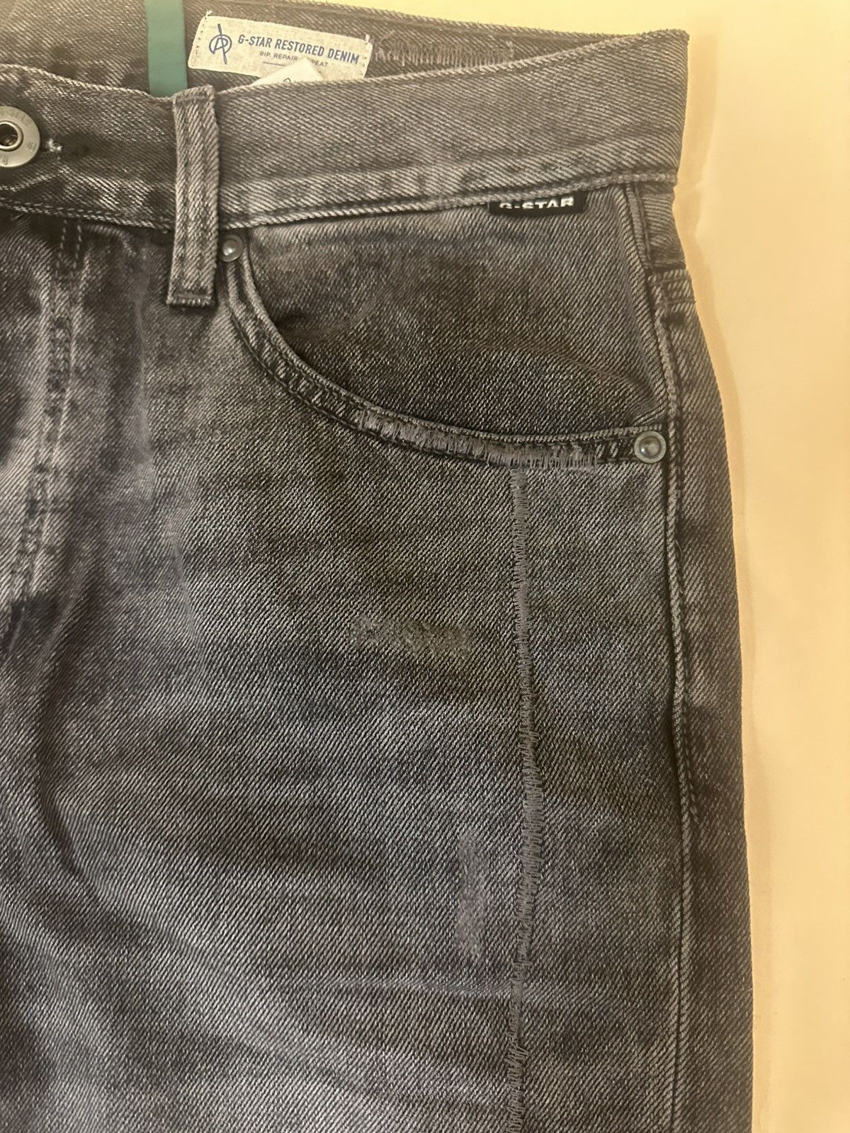 G-Star × Vintage G-Star Raw Restored Suture Embroidered Denim 30 x 32 Size US 30 / EU 46 - 3 Thumbnail