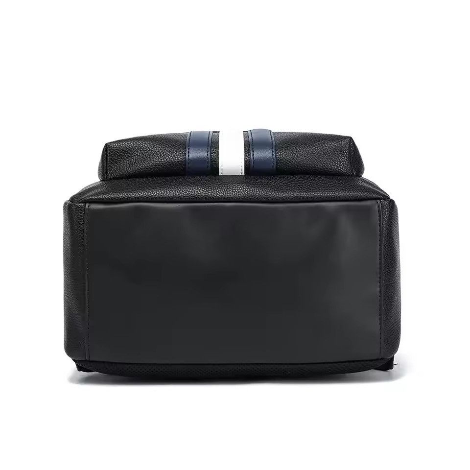 Other Streetwear Casual Striped PU Leather Backpack Bag Size ONE SIZE - 7 Thumbnail